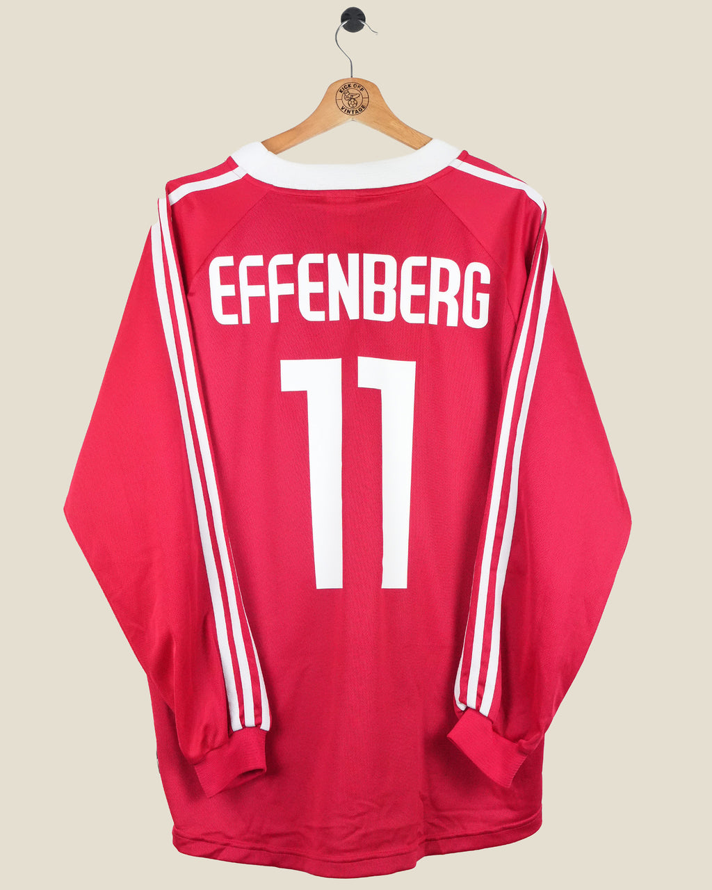 BAYERN MUNICH 2000/01 EFFENBERG EUROPEAN HOME SHIRT PLAYER ISSUE L/S (L) ADIDAS