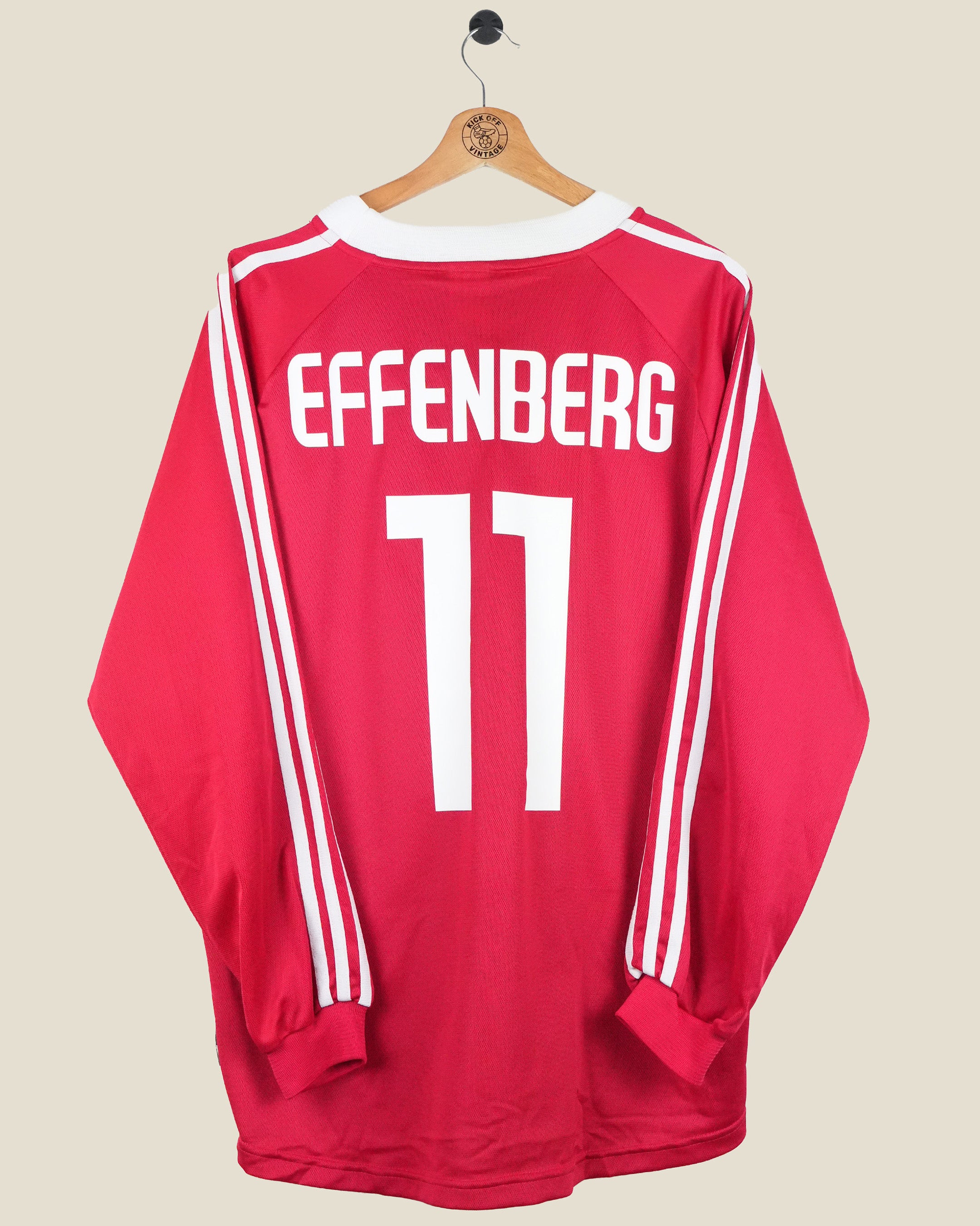 BAYERN MUNICH 2000/01 EFFENBERG EUROPEAN HOME SHIRT PLAYER ISSUE L/S (L) ADIDAS
