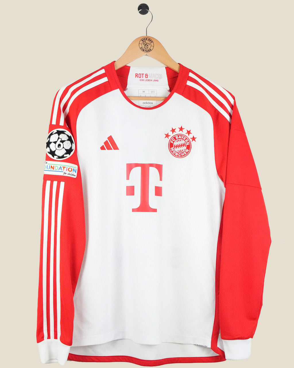 BAYERN MUNICH 2023/24 GNABRY UCL HOME SHIRT L/S (M) ADIDAS
