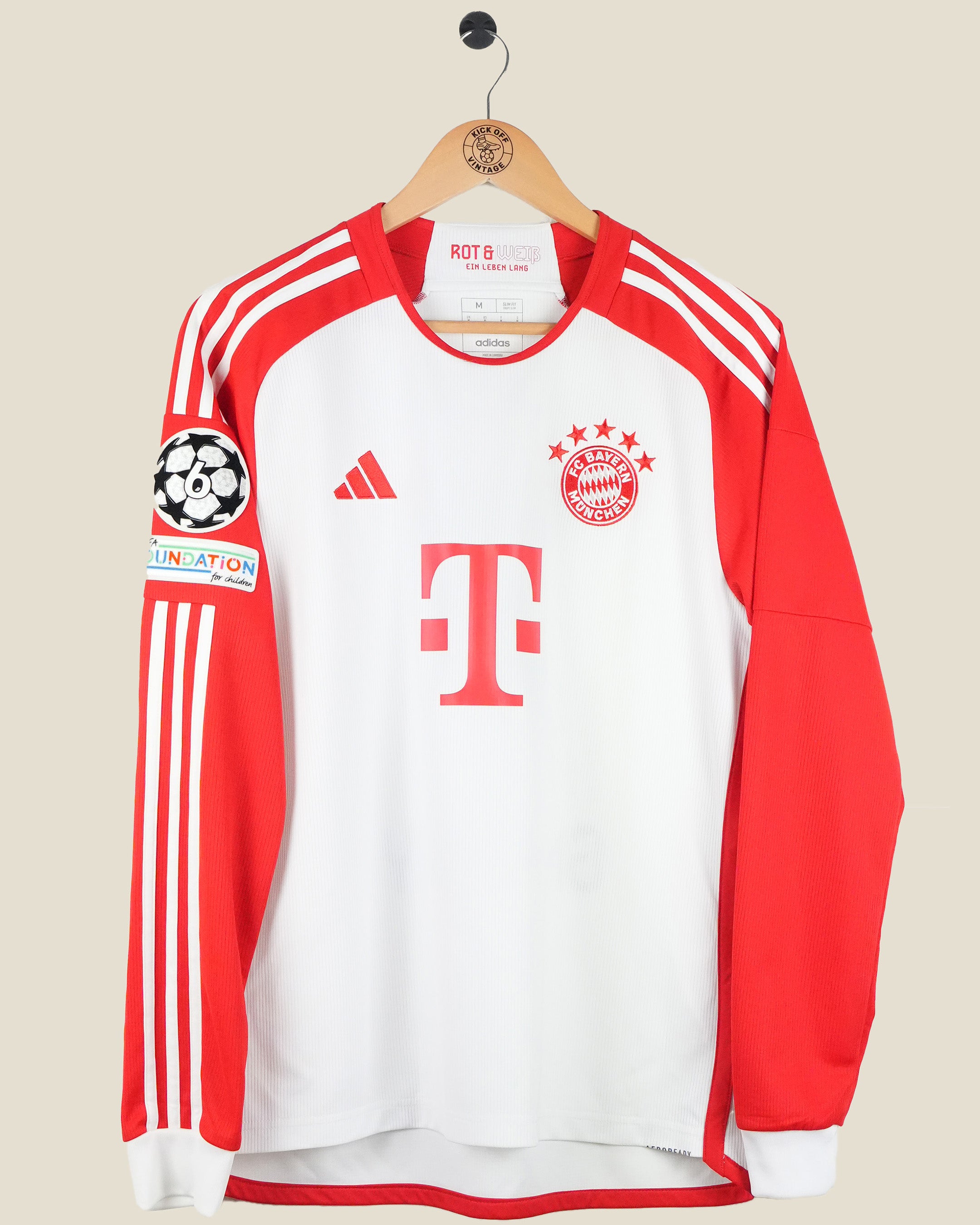 BAYERN MUNICH 2023/24 GNABRY UCL HOME SHIRT L/S (M) ADIDAS