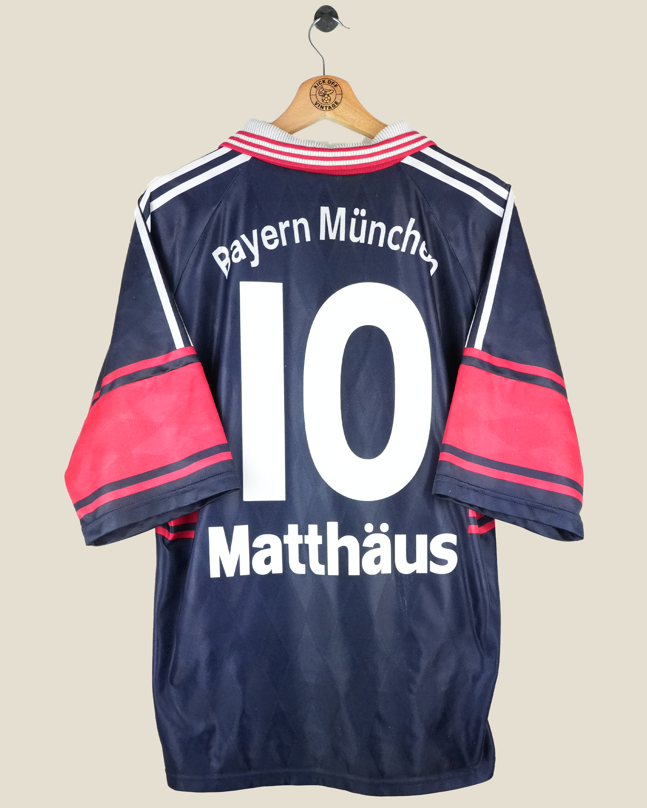BAYERN MUNICH 1997/99 MATTHÄUS HOME SHIRT (L) ADIDAS