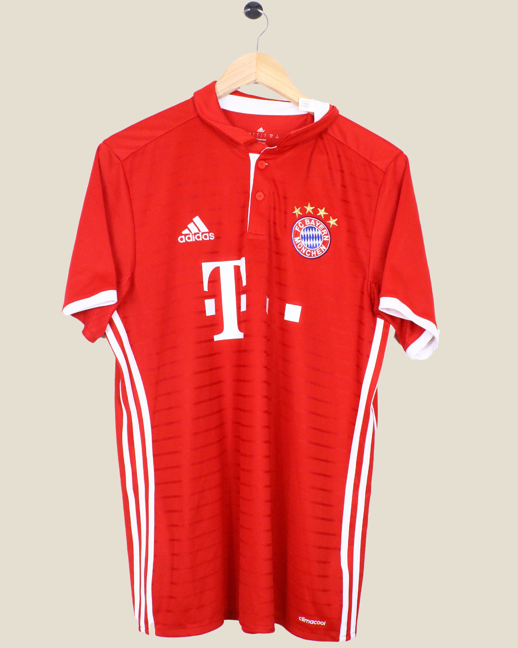 BAYERN MUNICH 2016/17 RIBERY HOME SHIRT (L) ADIDAS