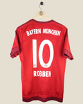 BAYERN MUNICH 2015/16 ROBBEN HOME SHIRT (M) ADIDAS