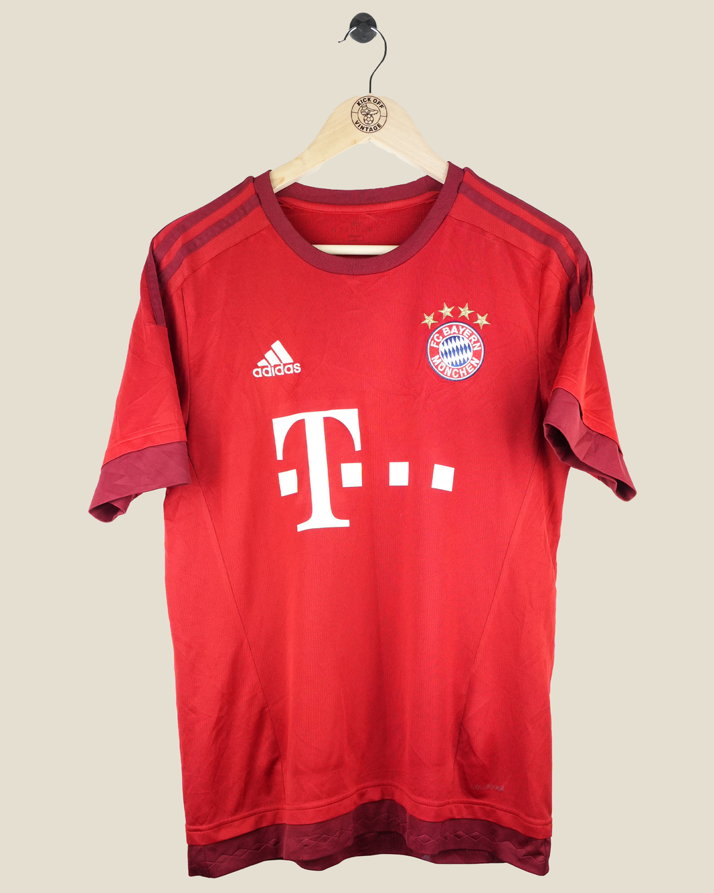 BAYERN MUNICH 2015/16 ROBBEN HOME SHIRT (L) ADIDAS