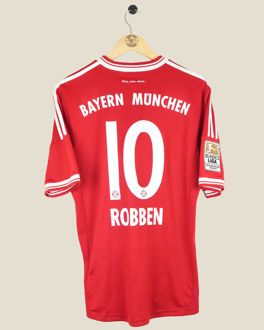 BAYERN MUNICH 2013/14 ROBBEN HOME SHIRT (M) ADIDAS