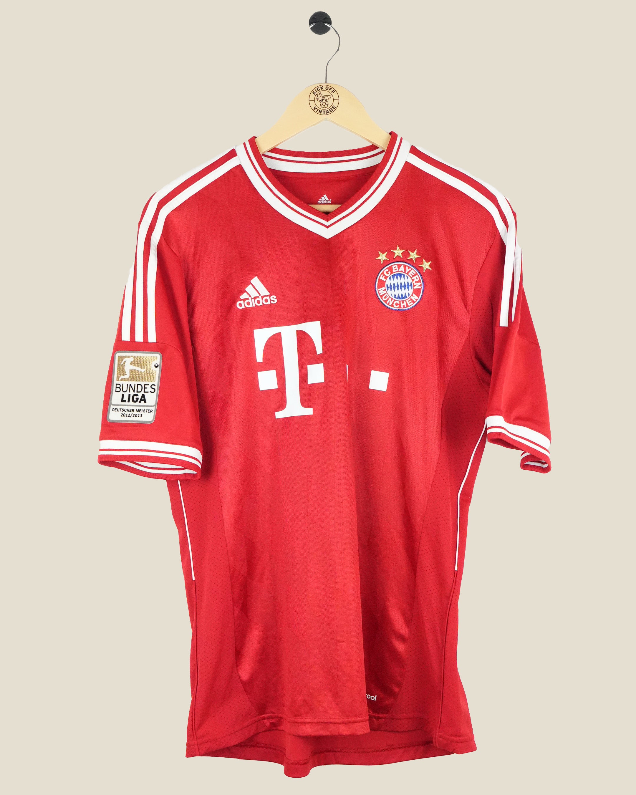 BAYERN MUNICH 2013/14 ROBBEN HOME SHIRT (M) ADIDAS