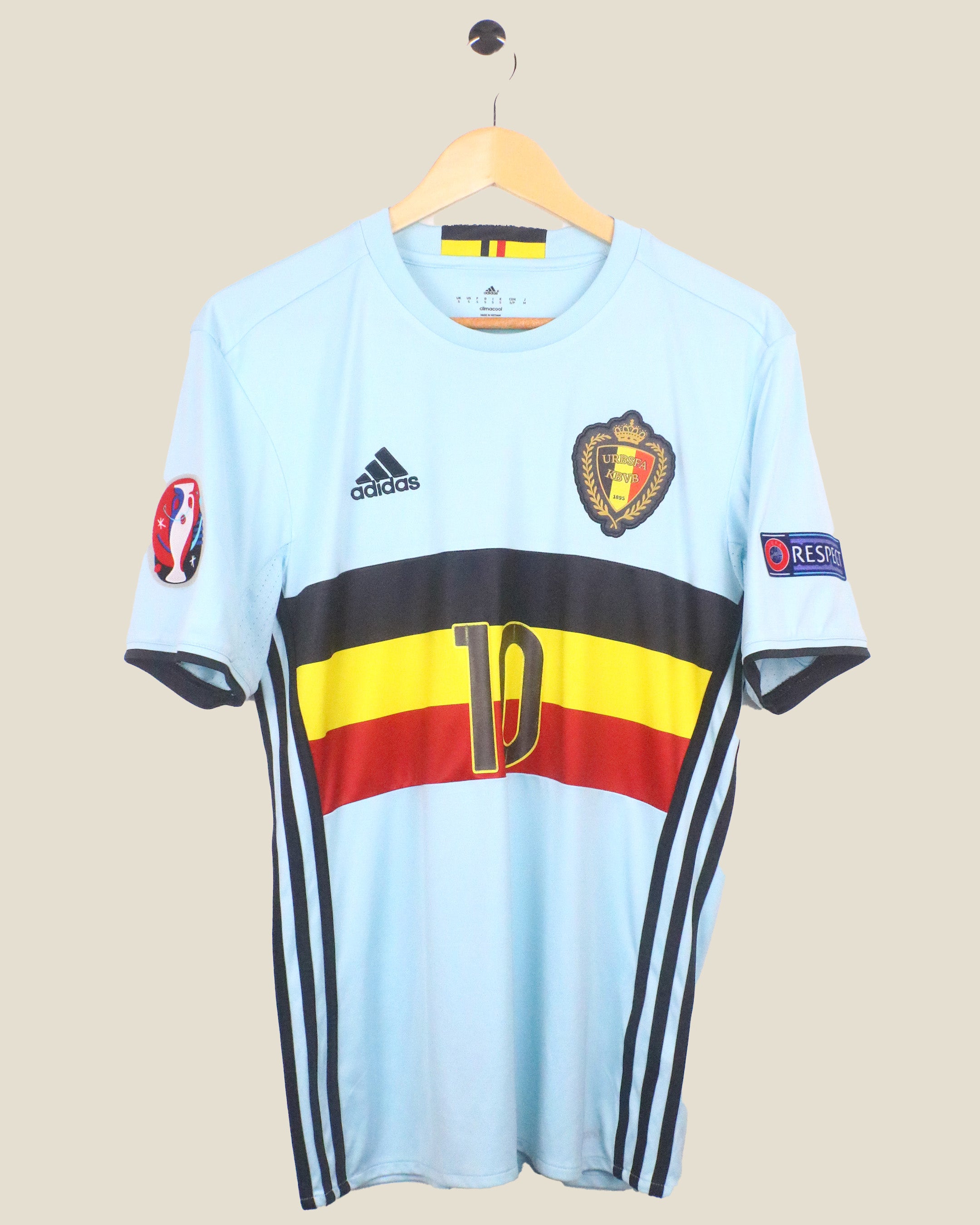 BELGIUM 2016 HAZARD #10 AWAY (S) ADIDAS