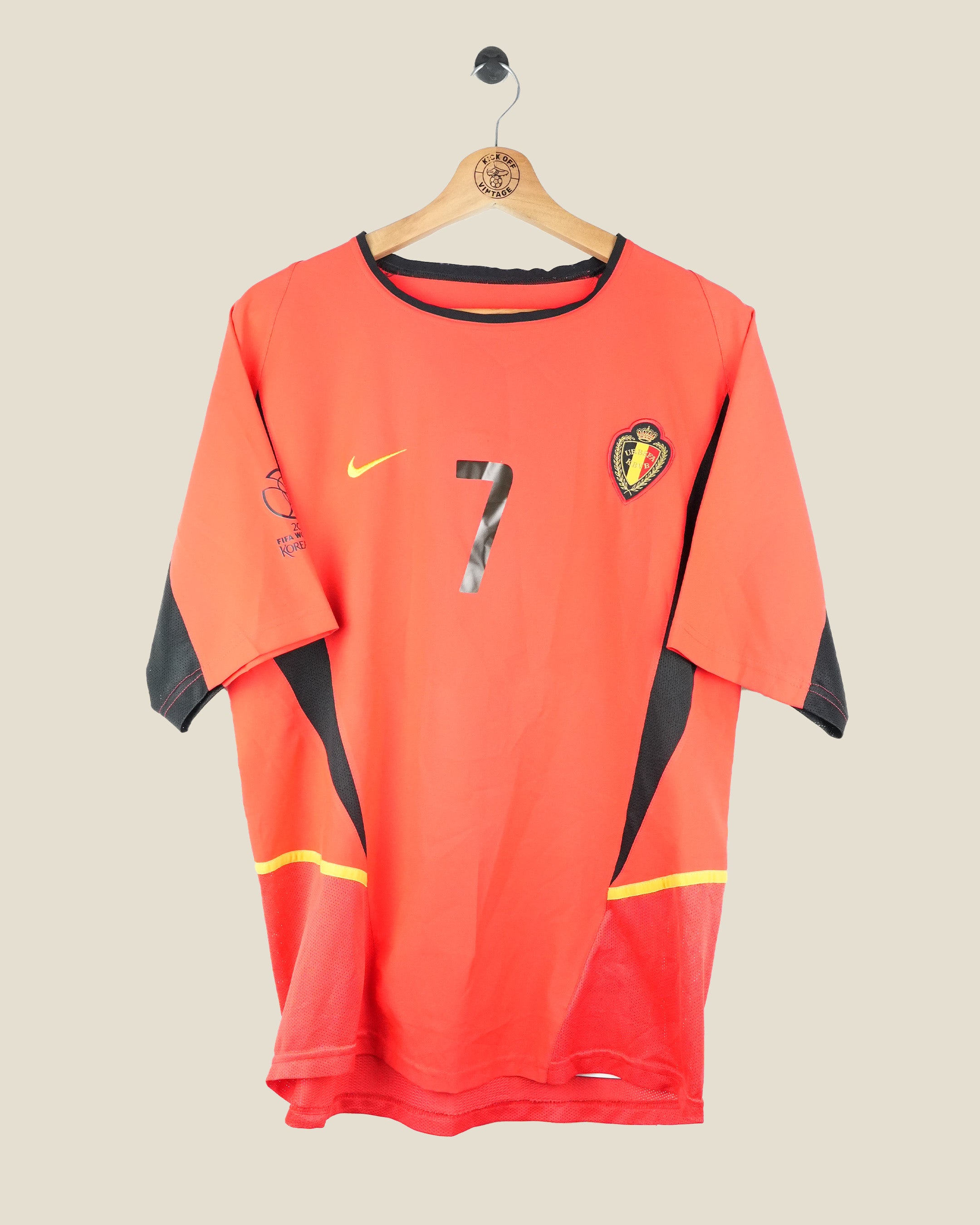 BELGIUM 2002 WILMOTS HOME SHIRT (M) NIKE