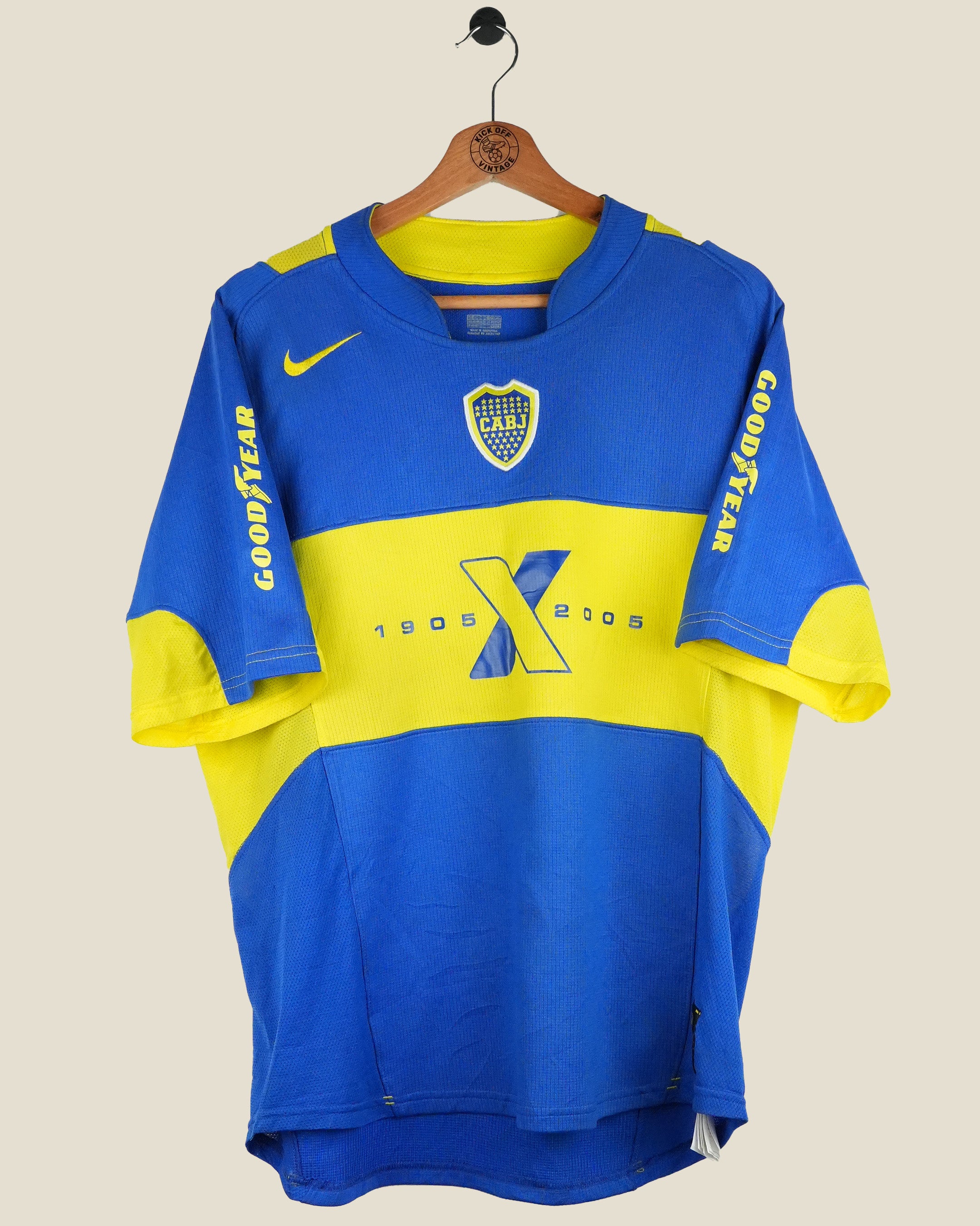 BOCA JUNIORS 2004/05 HOME SHIRT (L) NIKE