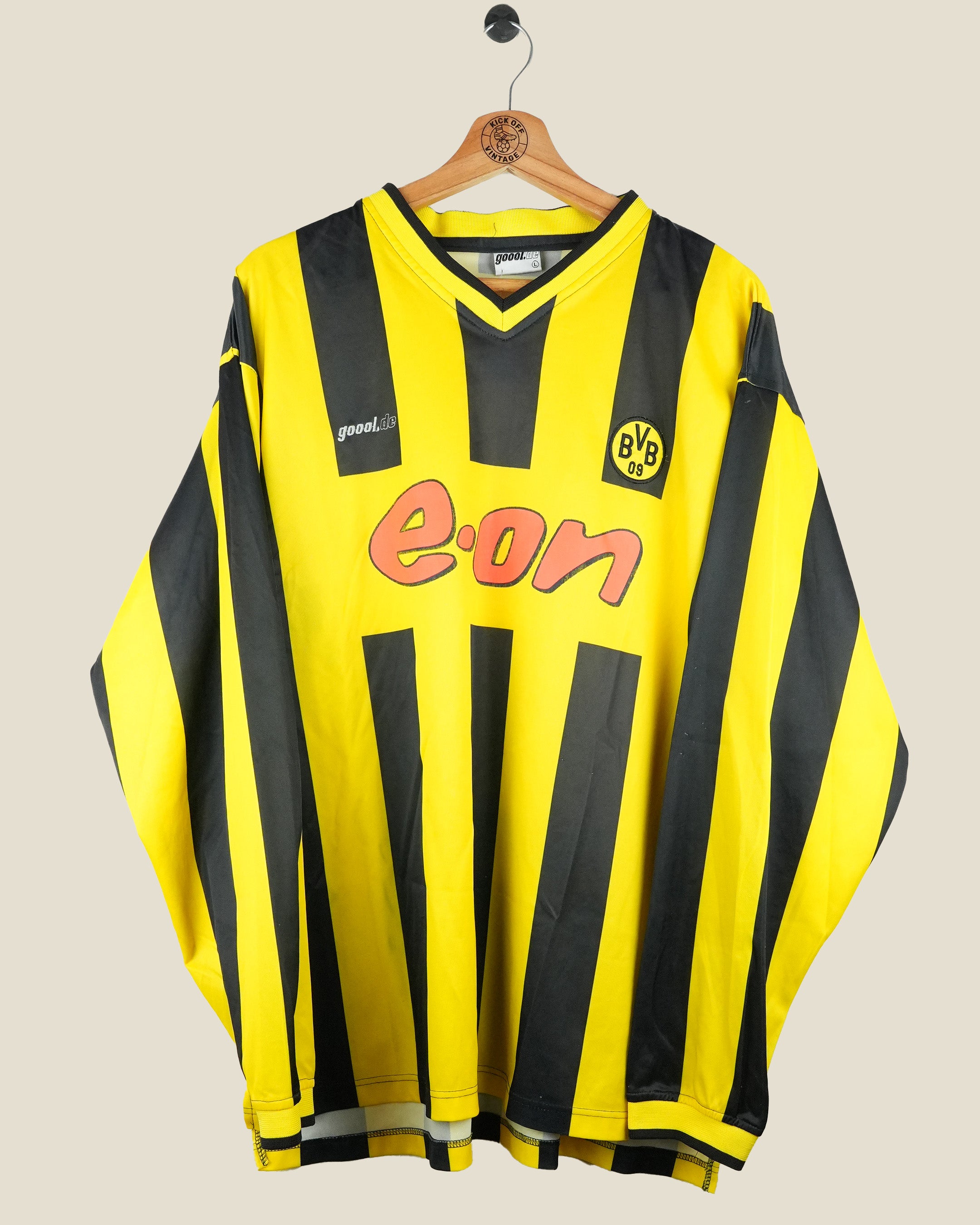 BORUSSIA DORTMUND 2001/02 HOME L/S SHIRT (L) GOOOL.DE