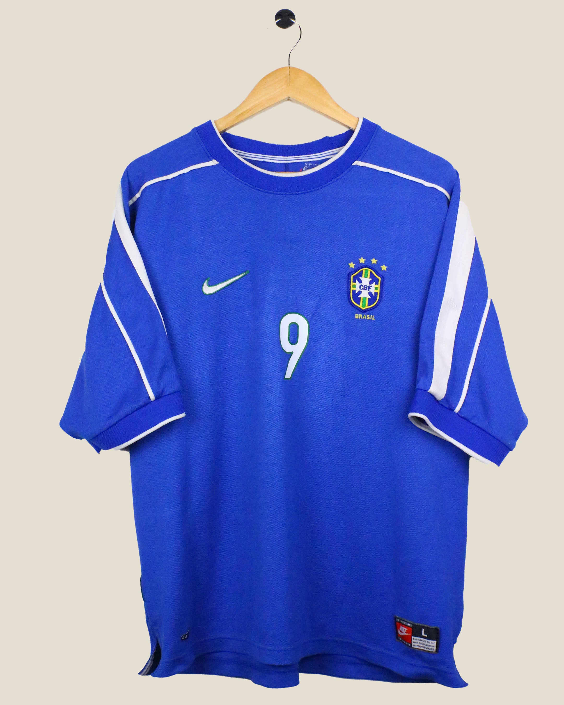 BRAZIL 1998 RONALDO #9 AWAY (L) NIKE