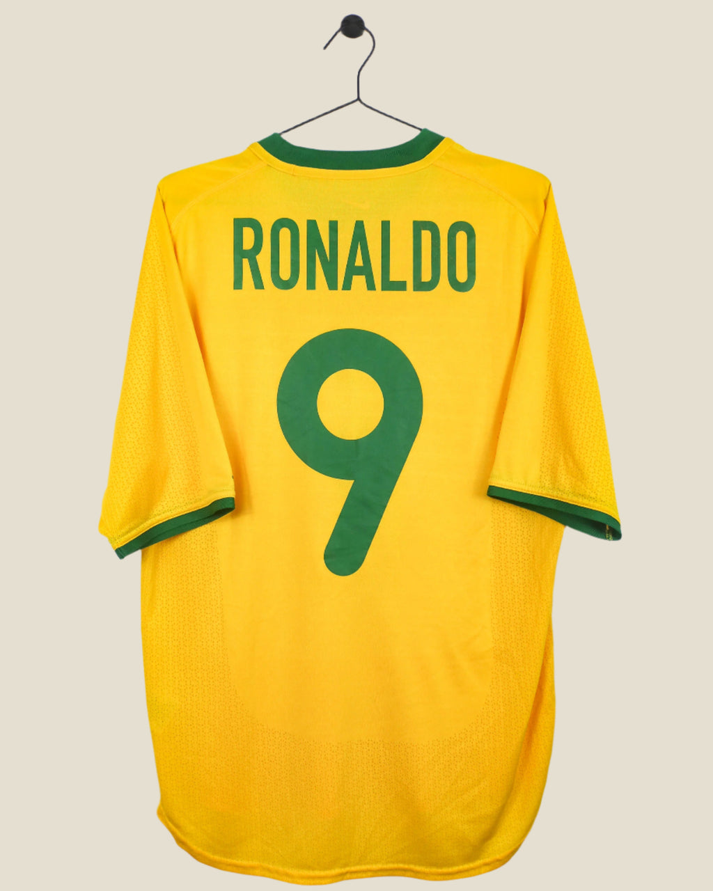 BRAZIL 2000 RONALDO #9 HOME SHIRT (M) NIKE