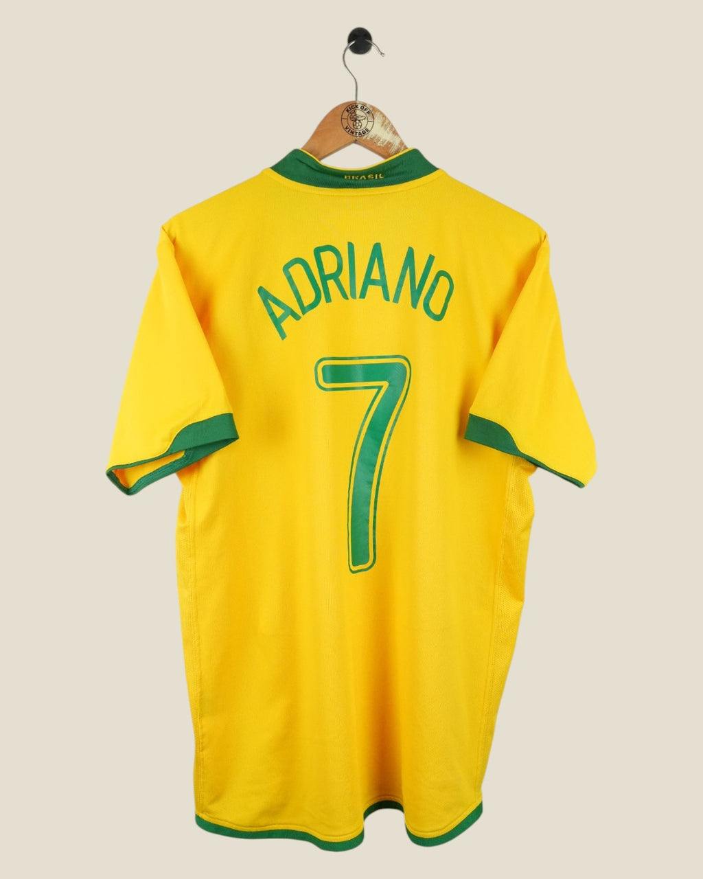 BRAZIL 2006 ADRIANO HOME SHIRT (L) NIKE