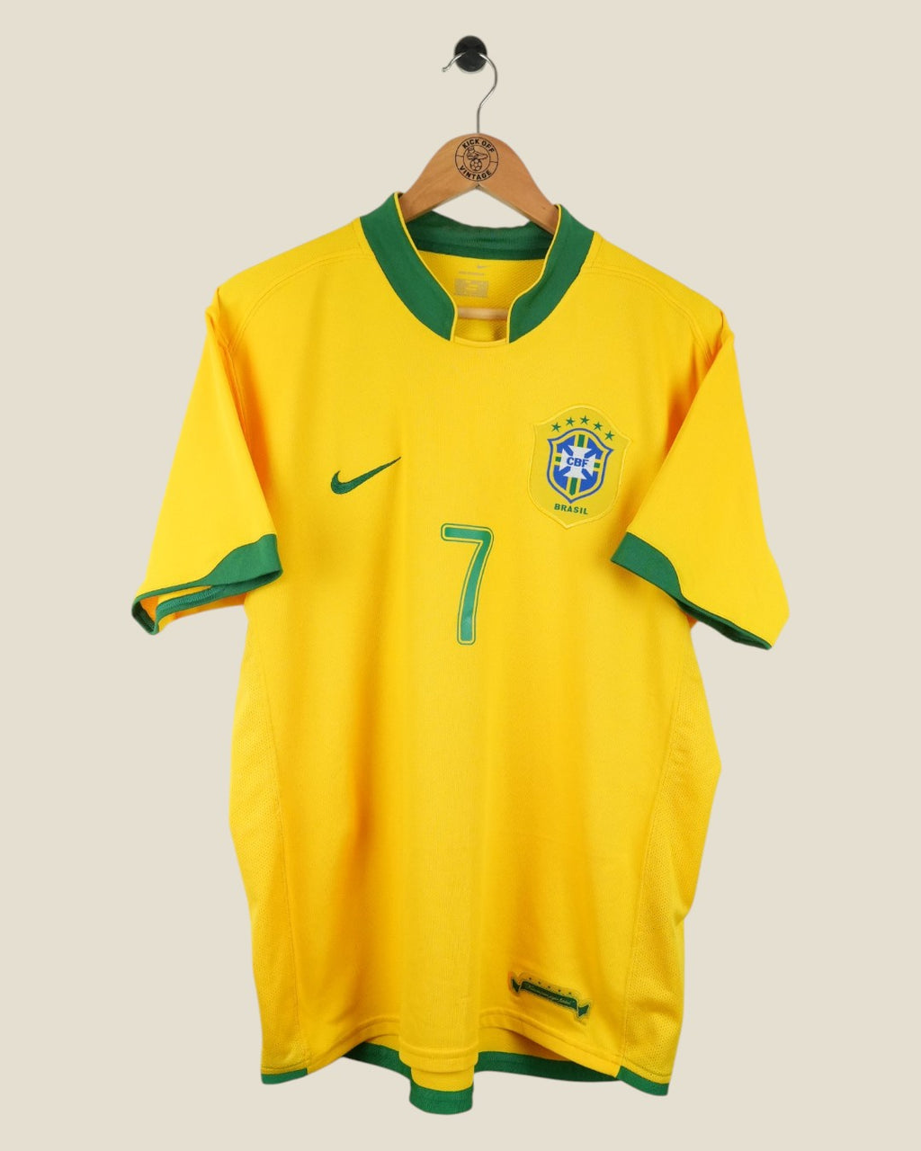 BRAZIL 2006 ADRIANO HOME SHIRT (L) NIKE