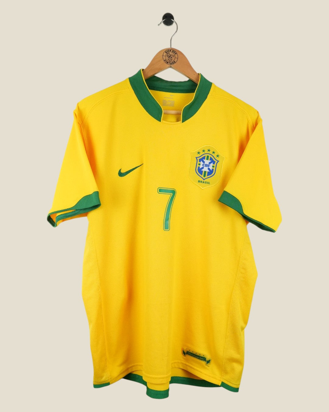 BRAZIL 2006 ADRIANO HOME SHIRT (L) NIKE