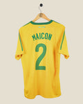 BRAZIL 2010 MAICON HOME SHIRT (M) NIKE