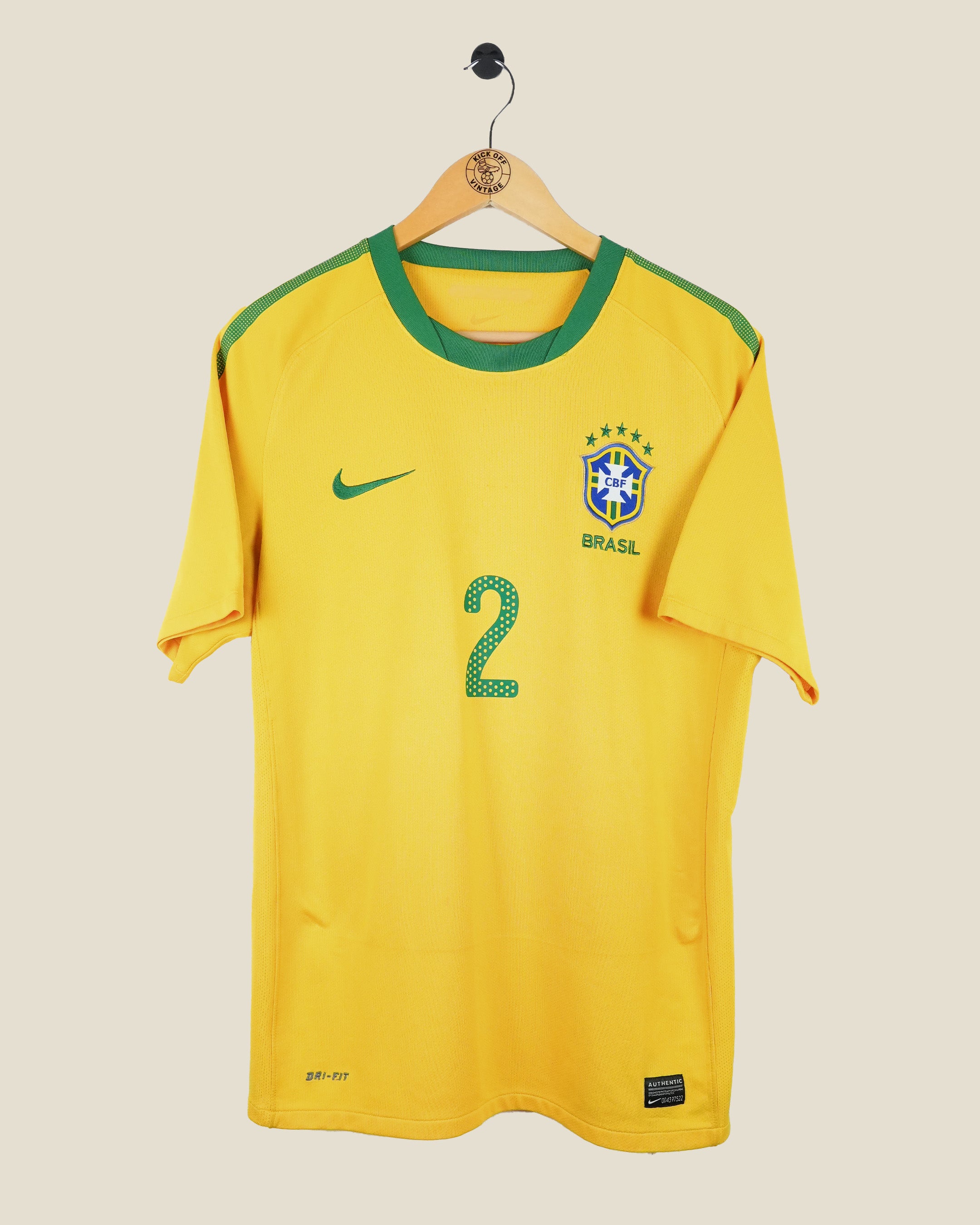 BRAZIL 2010 MAICON HOME SHIRT (M) NIKE