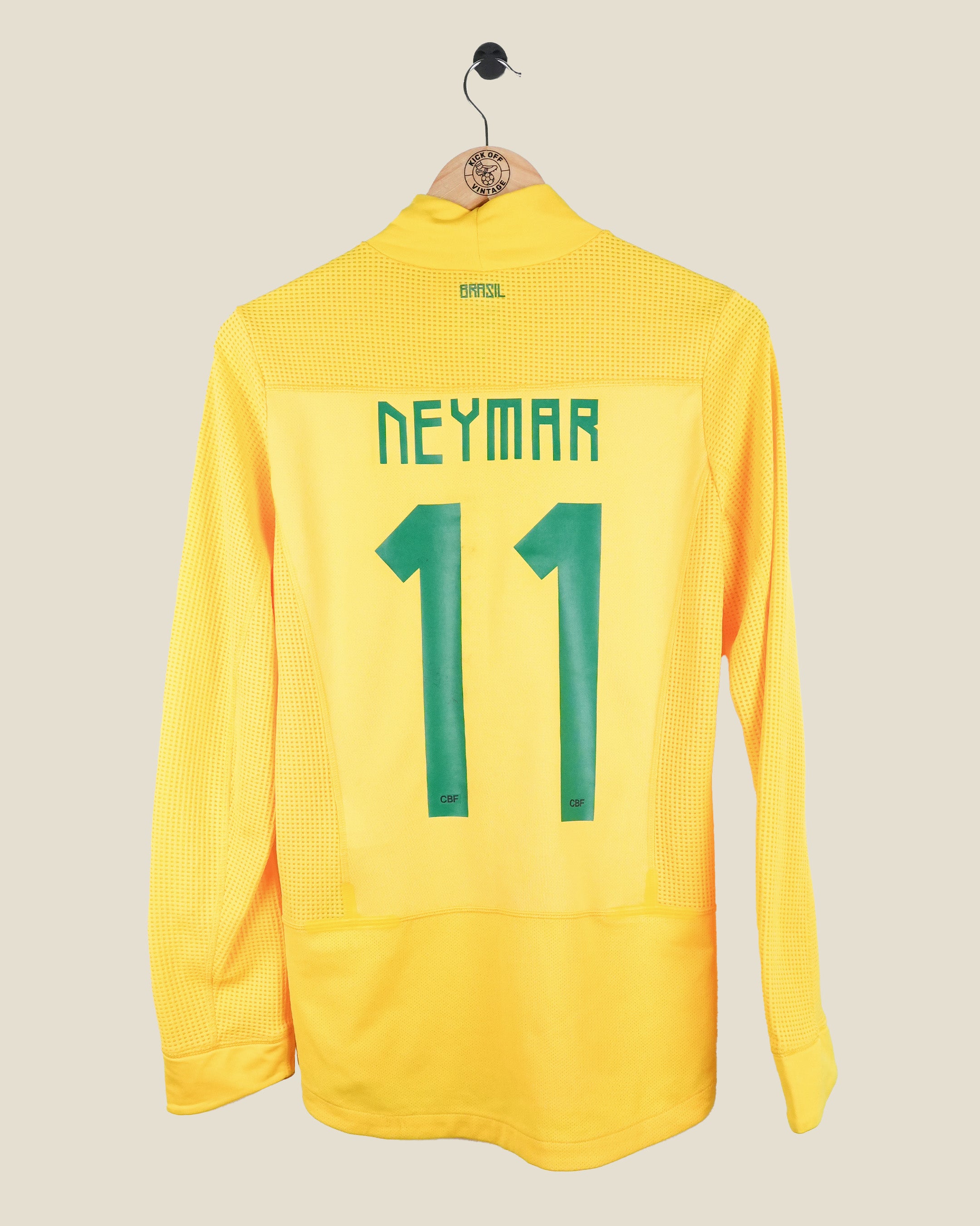 BRAZIL 2011 NEYMAR HOME L/S SHIRT (M) NIKE