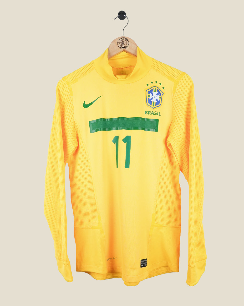 BRAZIL 2011 NEYMAR HOME L/S SHIRT (M) NIKE