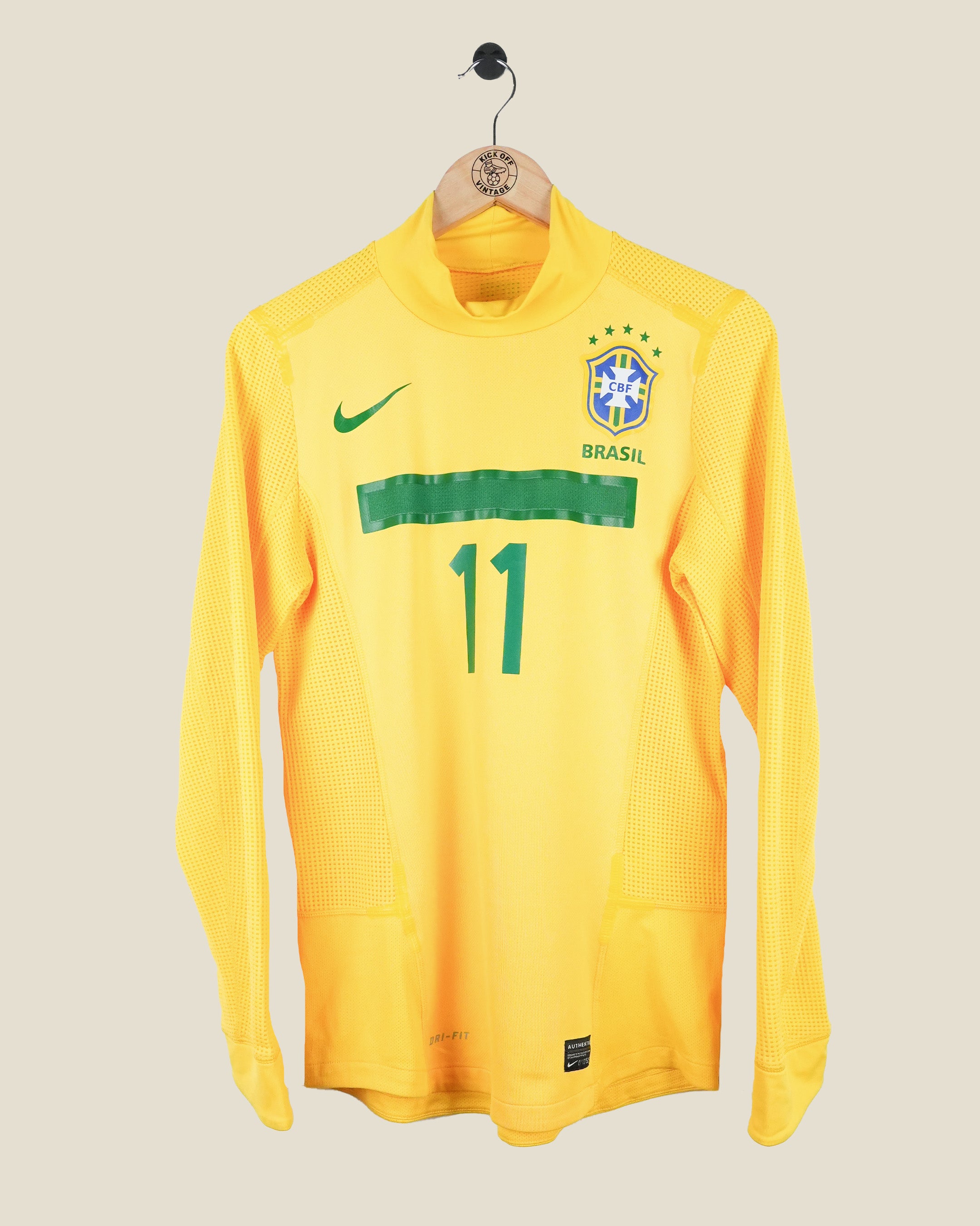BRAZIL 2011 NEYMAR HOME L/S SHIRT (M) NIKE