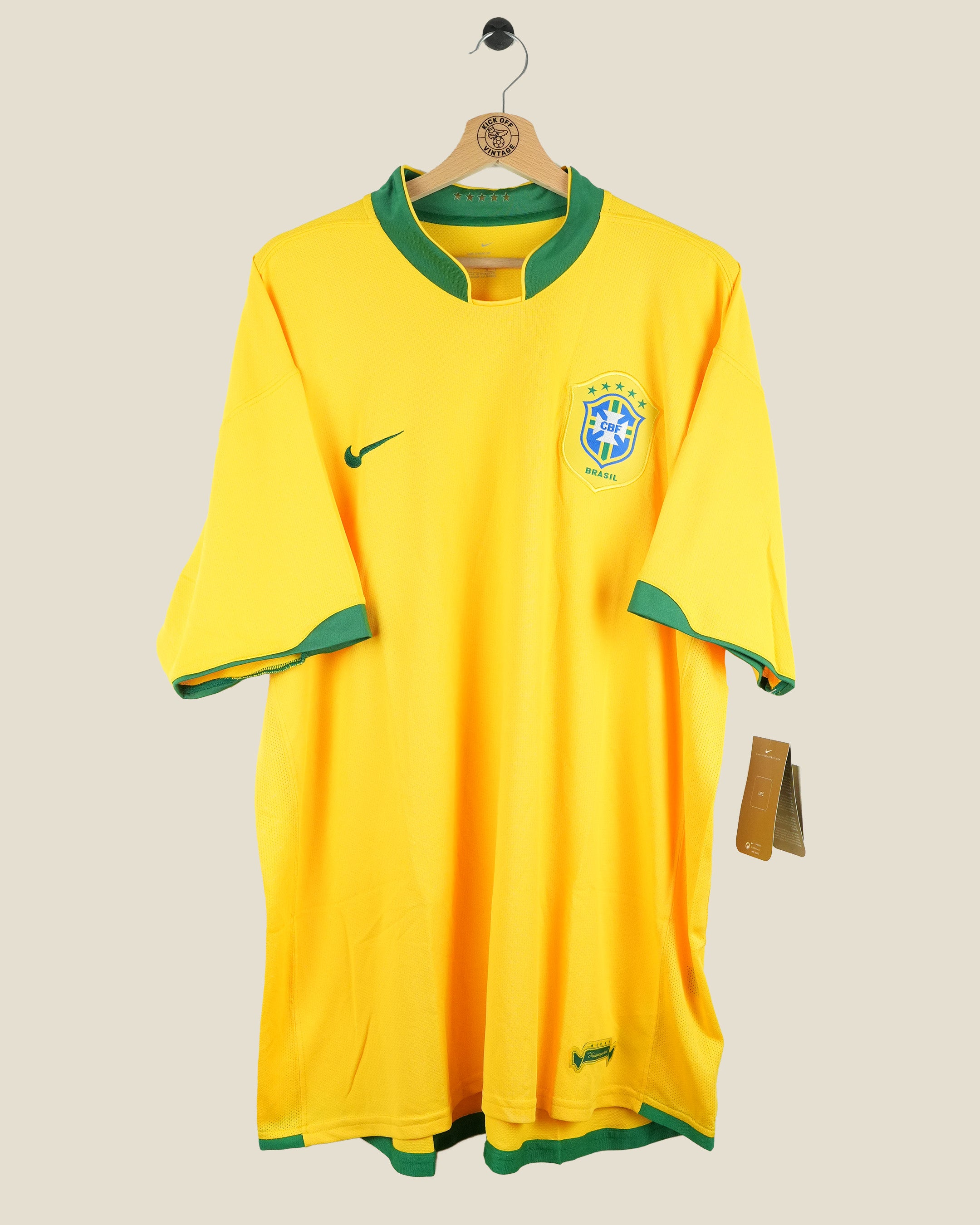 BRAZIL 2006 HOME BNWT SHIRT (XXXL) NIKE