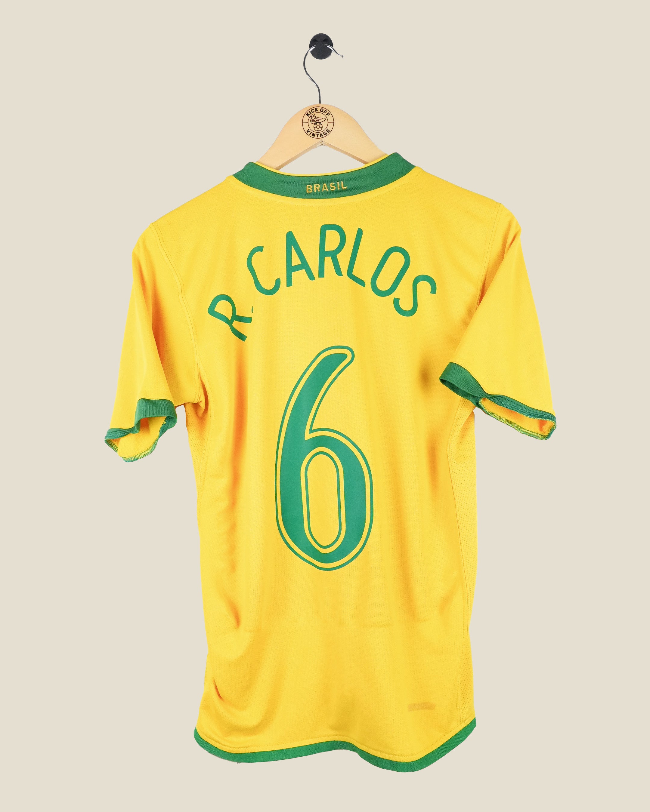 BRAZIL 2006 R. CARLOS HOME SHIRT (S) NIKE