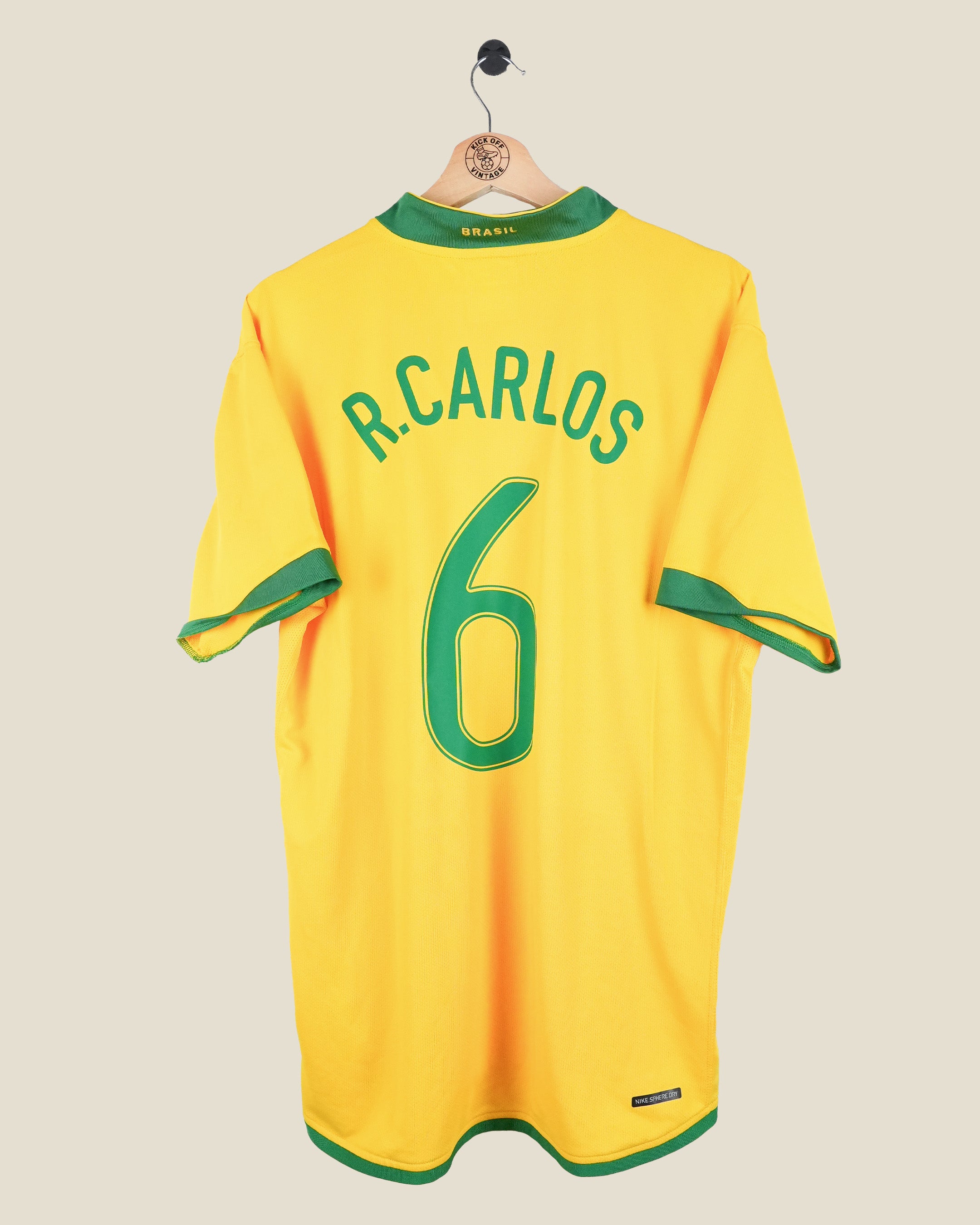 BRAZIL 2006 ROBERTO CARLOS HOME SHIRT (XL) NIKE