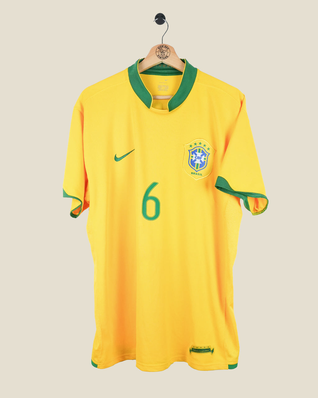 BRAZIL 2006 ROBERTO CARLOS HOME SHIRT (XL) NIKE