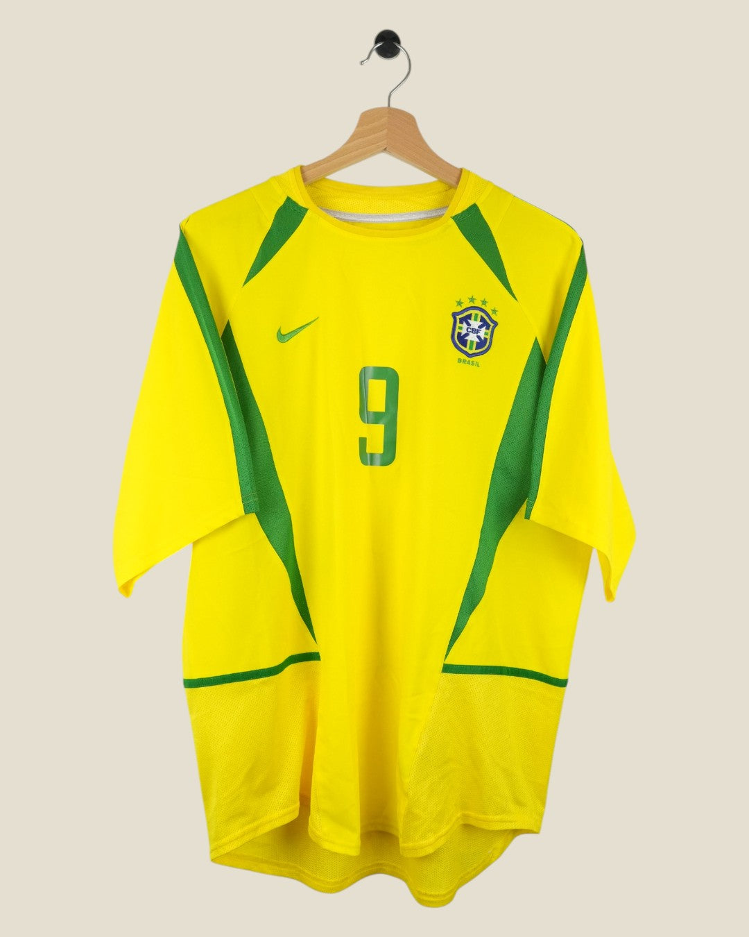 BRAZIL 2002 RONALDO HOME SHIRT WORLD CUP (L) NIKE