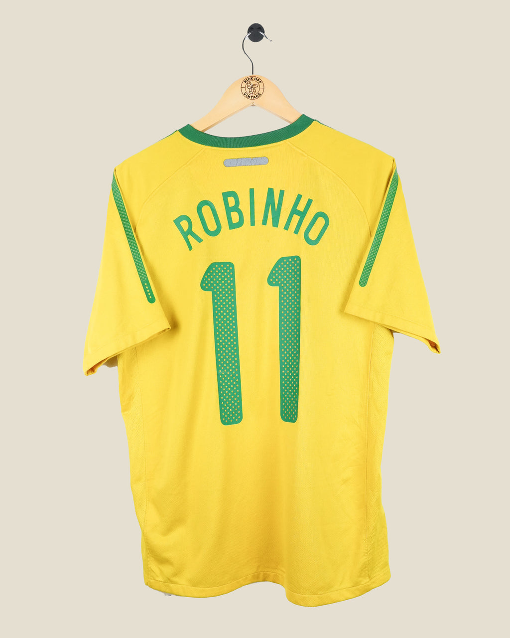 BRAZIL 2010 ROBINHO HOME SHIRT (M) NIKE
