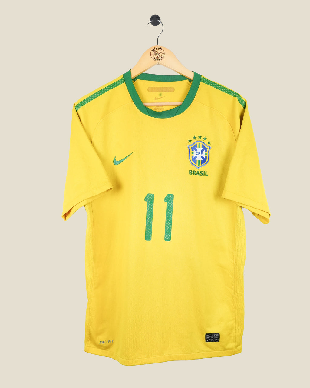 BRAZIL 2010 ROBINHO HOME SHIRT (M) NIKE
