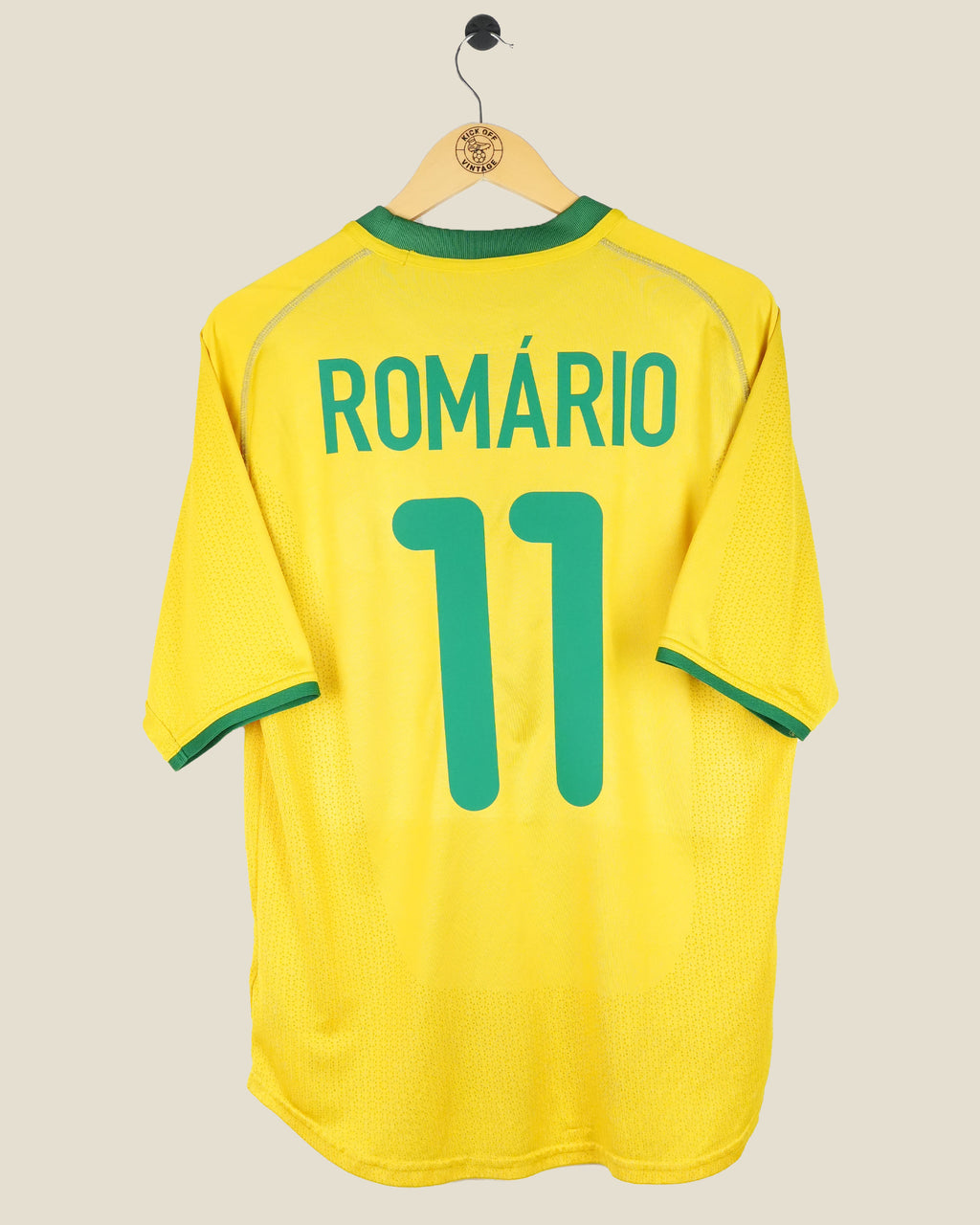 BRAZIL 2000 ROMARIO HOME SHIRT (M) NIKE