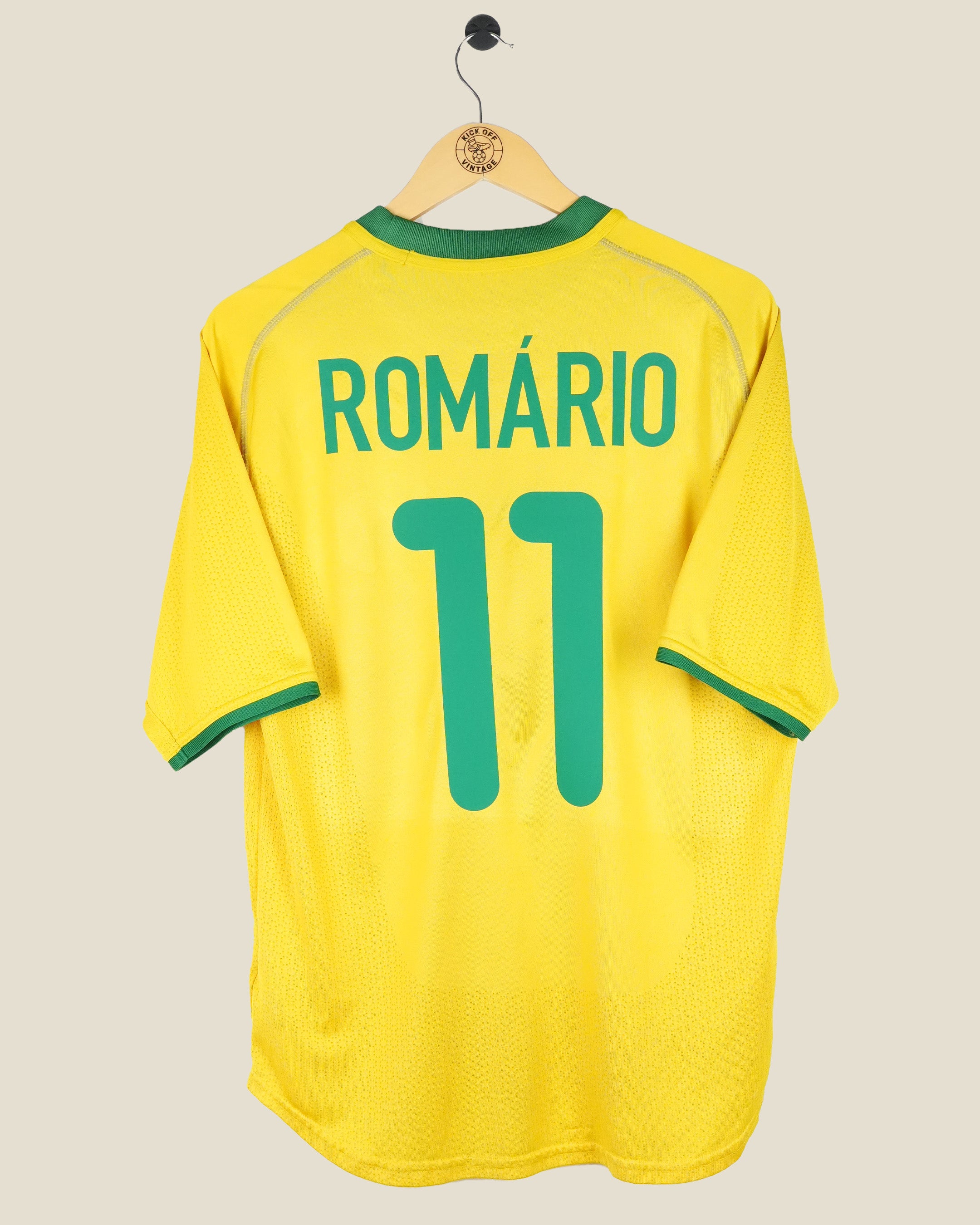 BRAZIL 2000 ROMARIO HOME SHIRT (M) NIKE