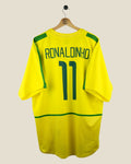 BRAZIL 2002 RONALDINHO HOME SHIRT (XL) NIKE