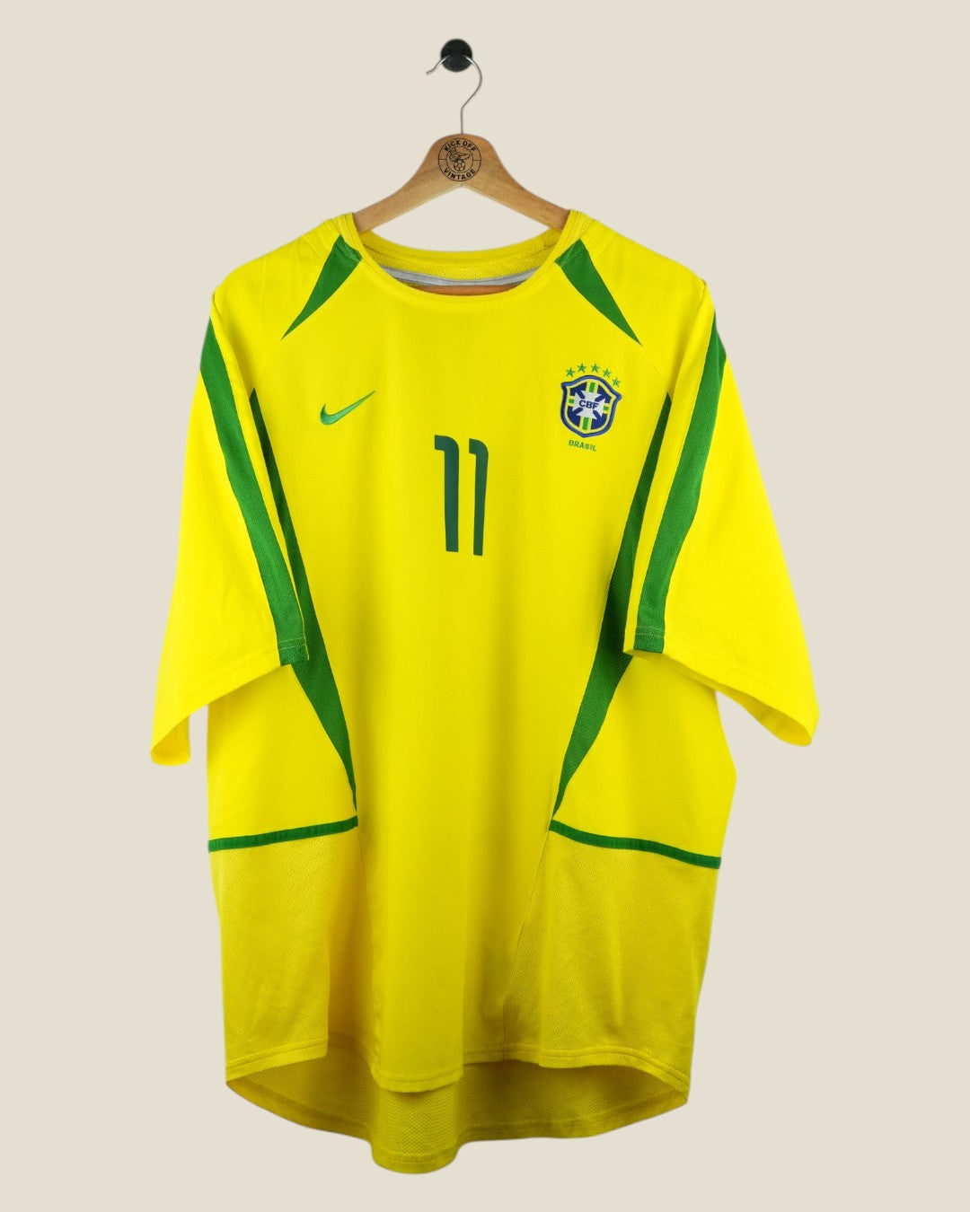 BRAZIL 2002 RONALDINHO HOME SHIRT (XL) NIKE