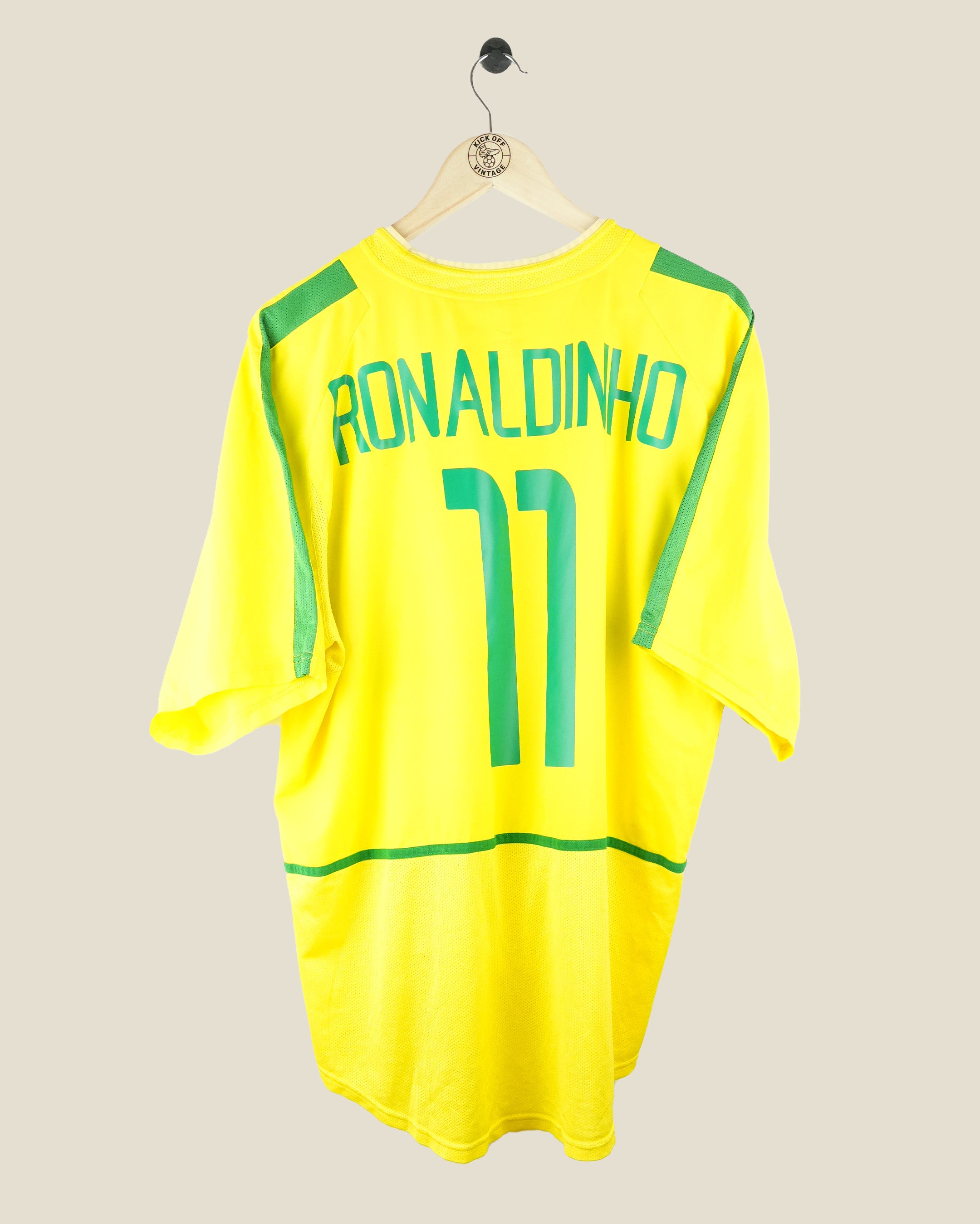 BRAZIL 2002 RONALDINHO HOME SHIRT (XL) NIKE