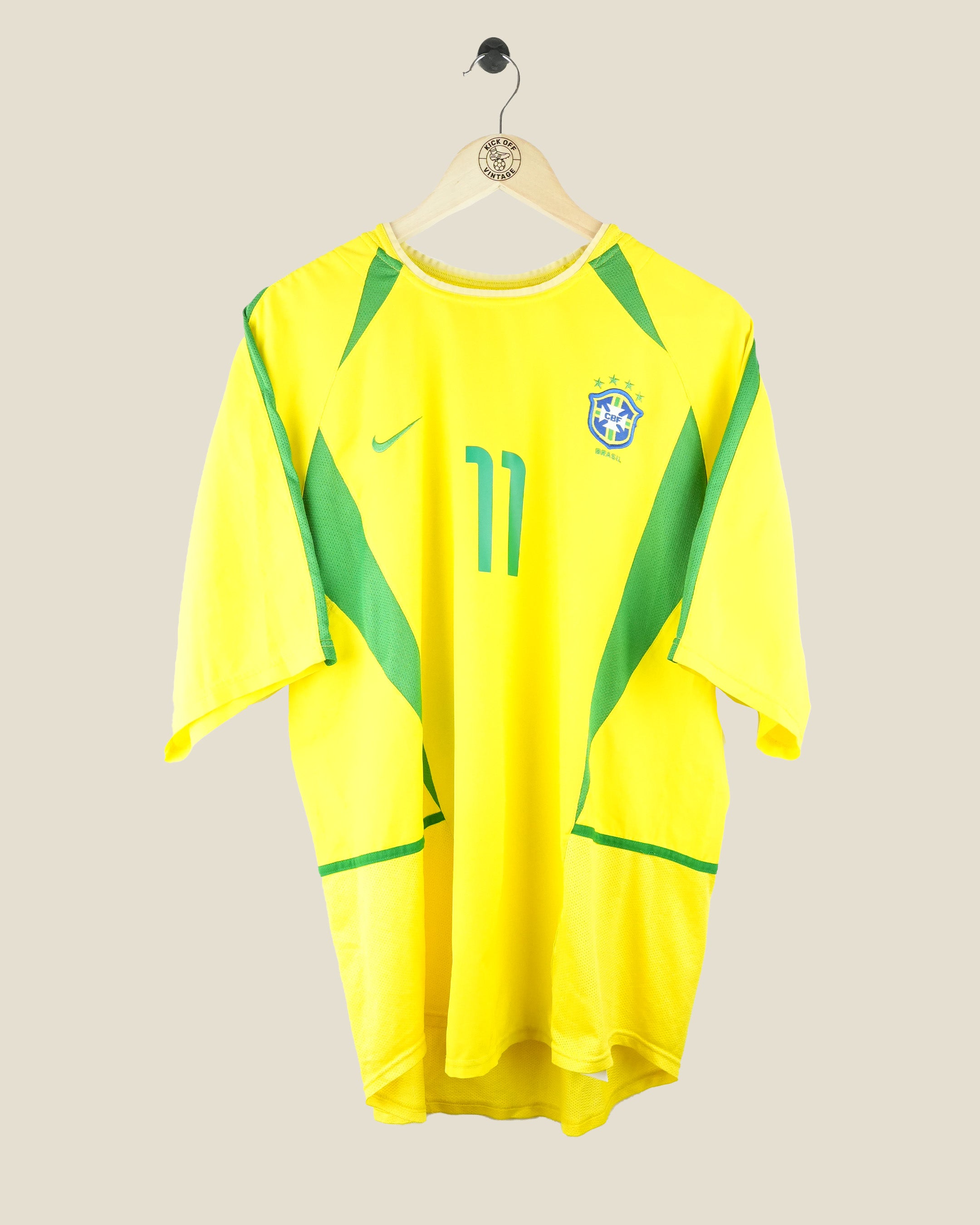 BRAZIL 2002 RONALDINHO HOME SHIRT (XL) NIKE