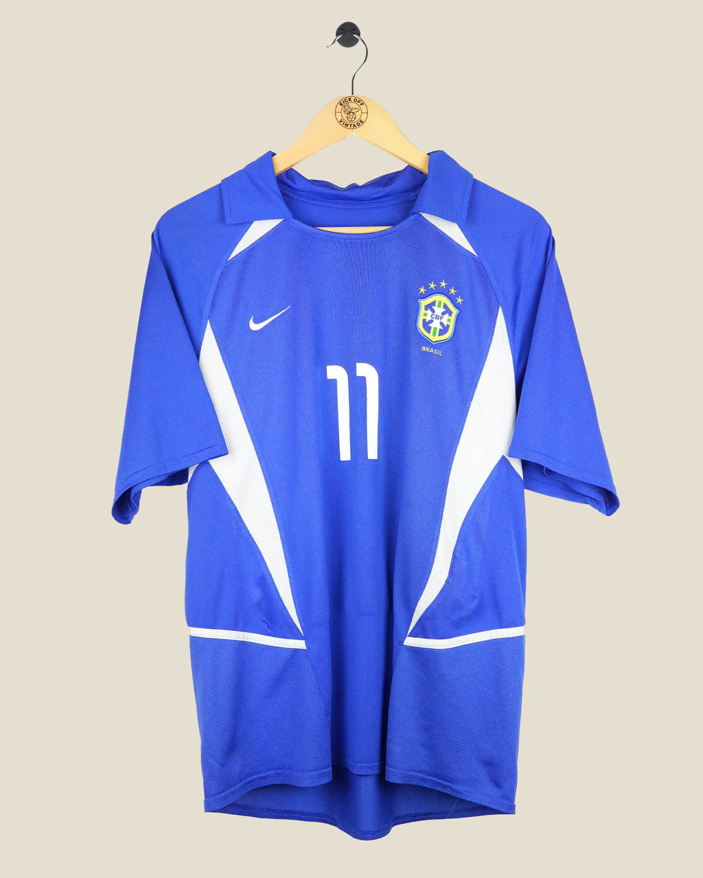 BRAZIL 2002 RONALDINHO AWAY SHIRT (M) NIKE
