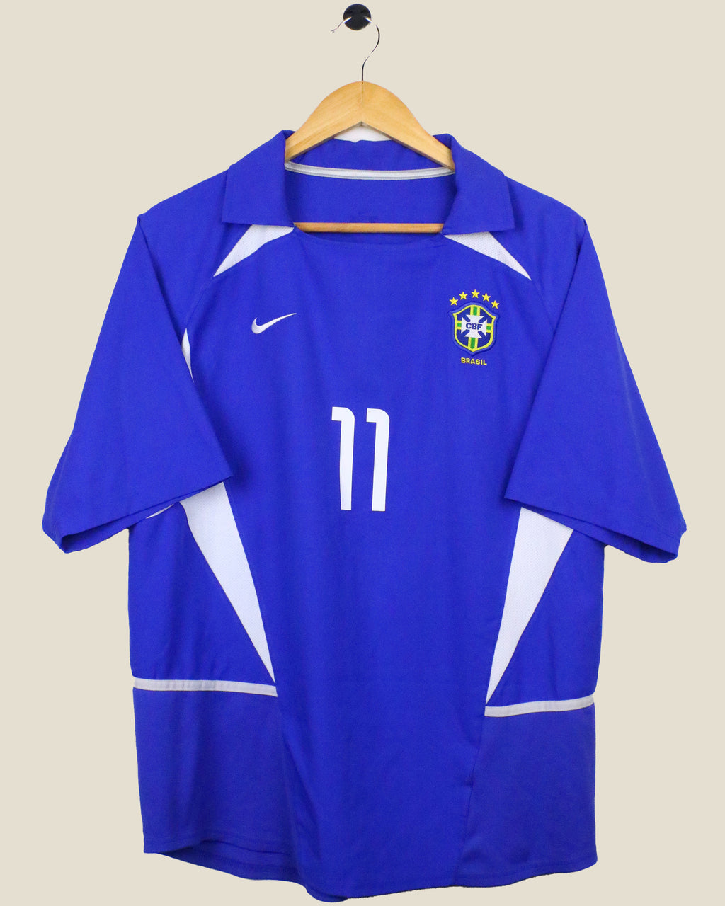 BRAZIL 2002 RONALDINHO #11 AWAY (L) NIKE
