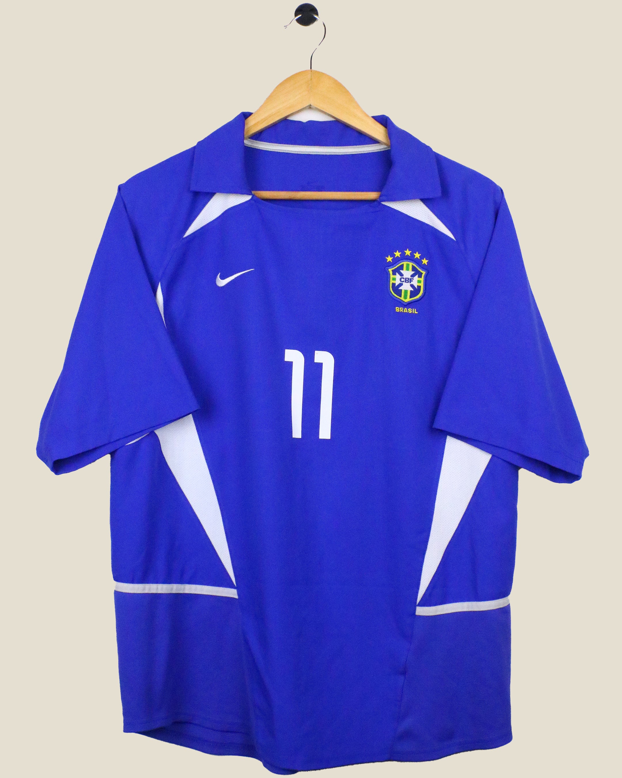 BRAZIL 2002 RONALDINHO #11 AWAY (L) NIKE