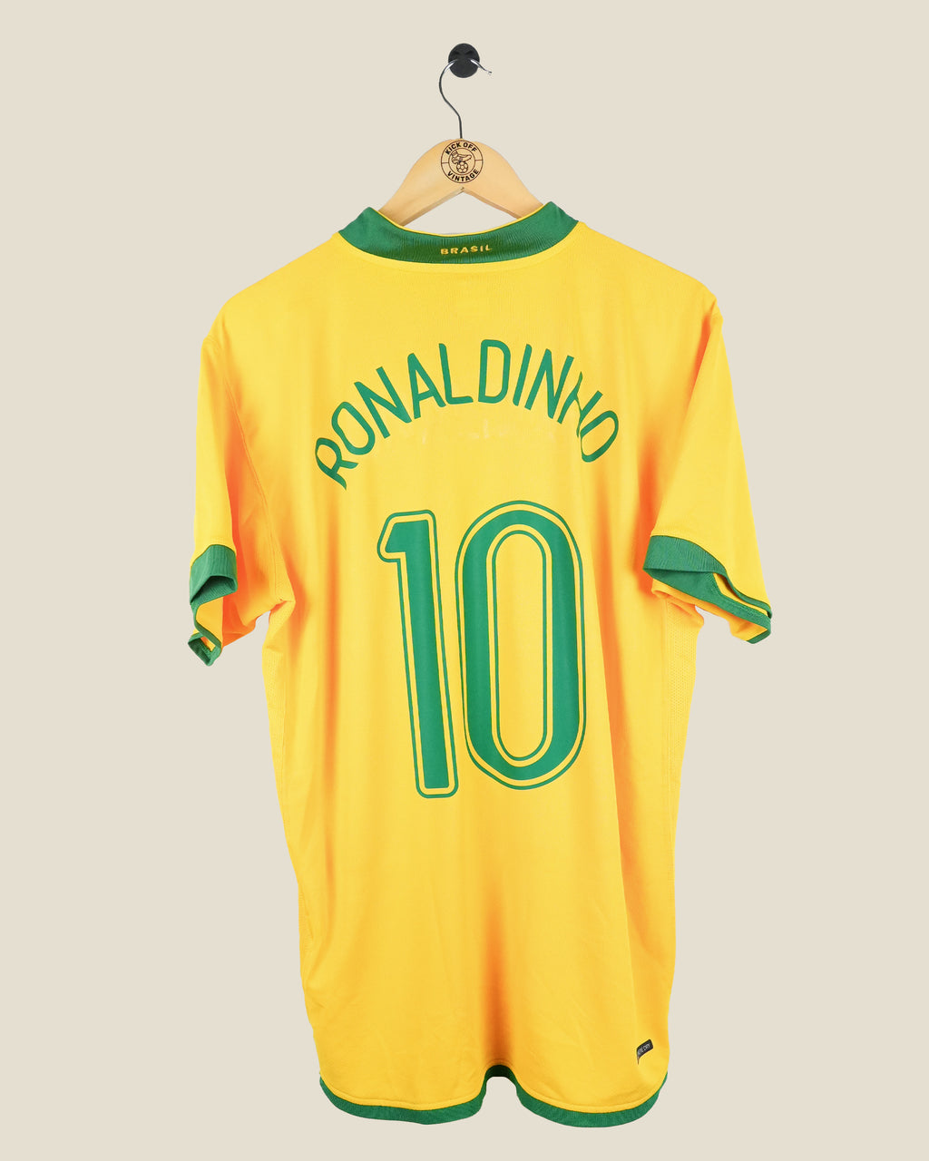 BRAZIL 2006 RONALDINHO HOME SHIRT (L) NIKE