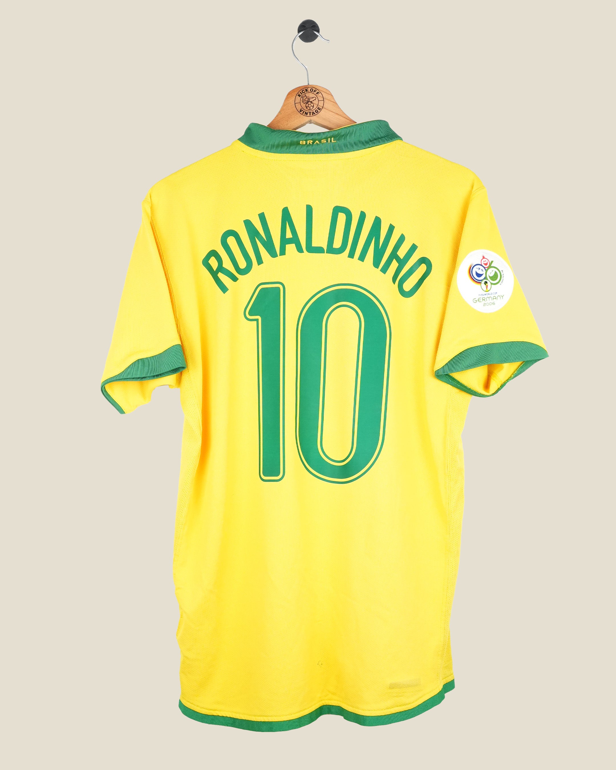 BRAZIL 2006 RONALDINHO WC HOME SHIRT (M) NIKE