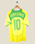 BRAZIL 2004 RONALDINHO HOME SHIRT (L) NIKE