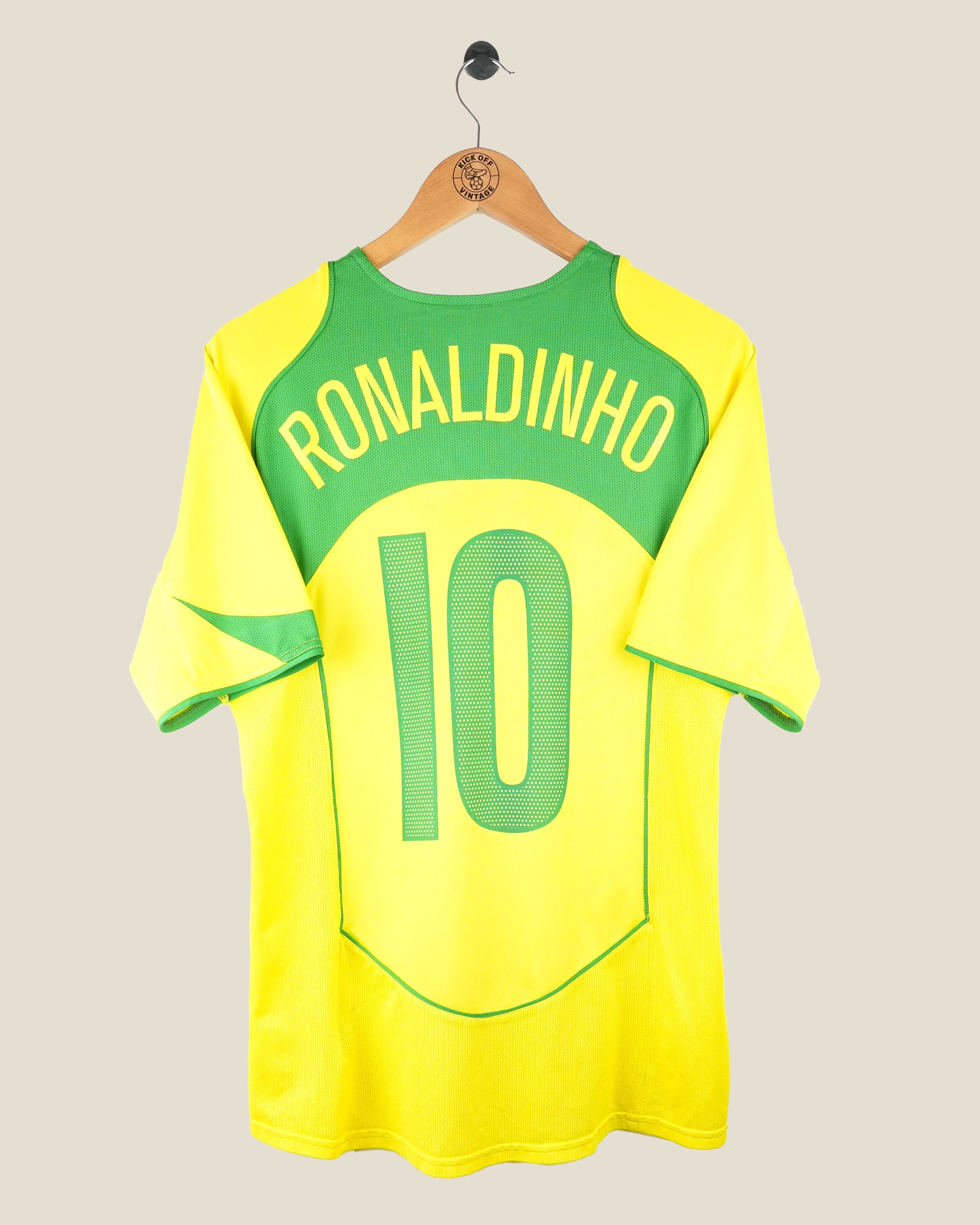BRAZIL 2004 RONALDINHO HOME SHIRT (L) NIKE