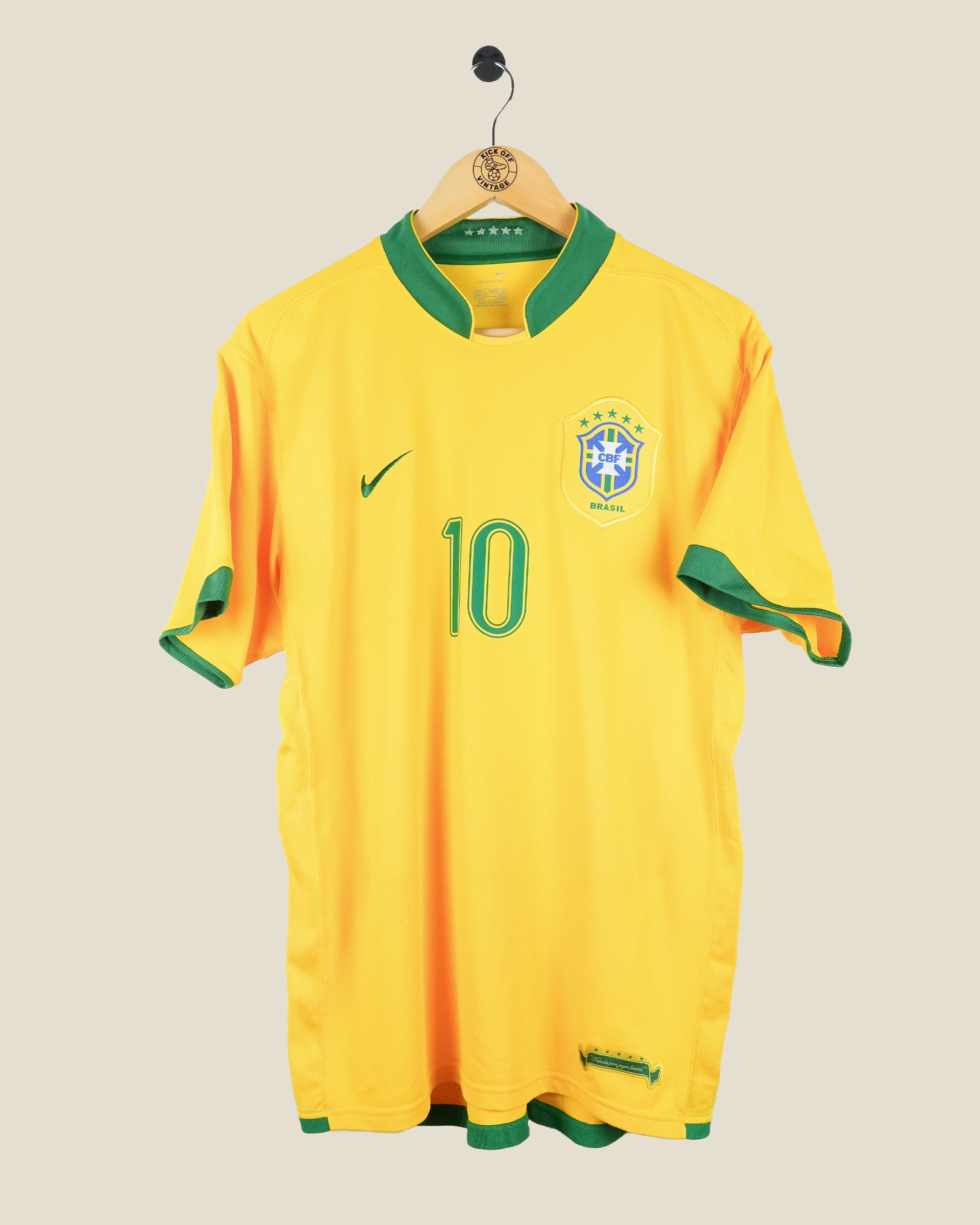 BRAZIL 2006 RONALDINHO HOME SHIRT (L) NIKE