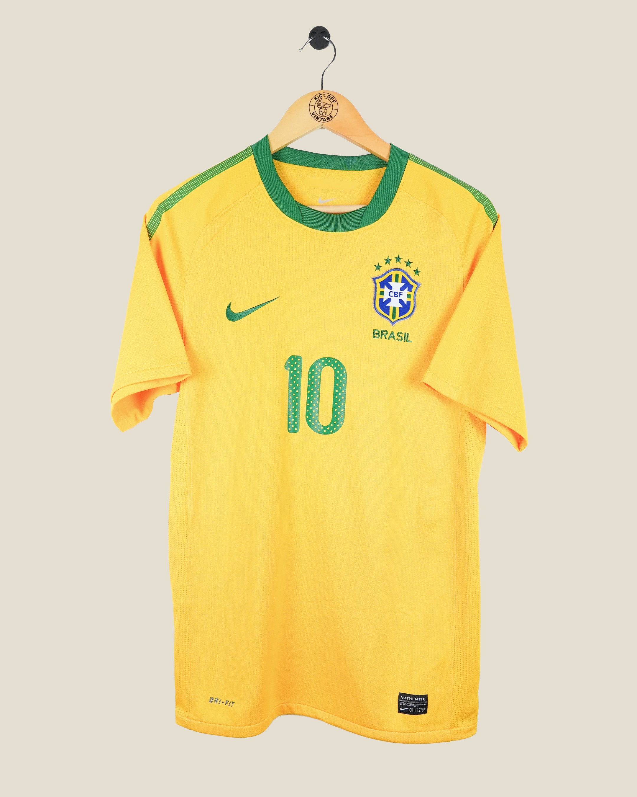 BRAZIL 2010 RONALDINHO HOME SHIRT (S) NIKE