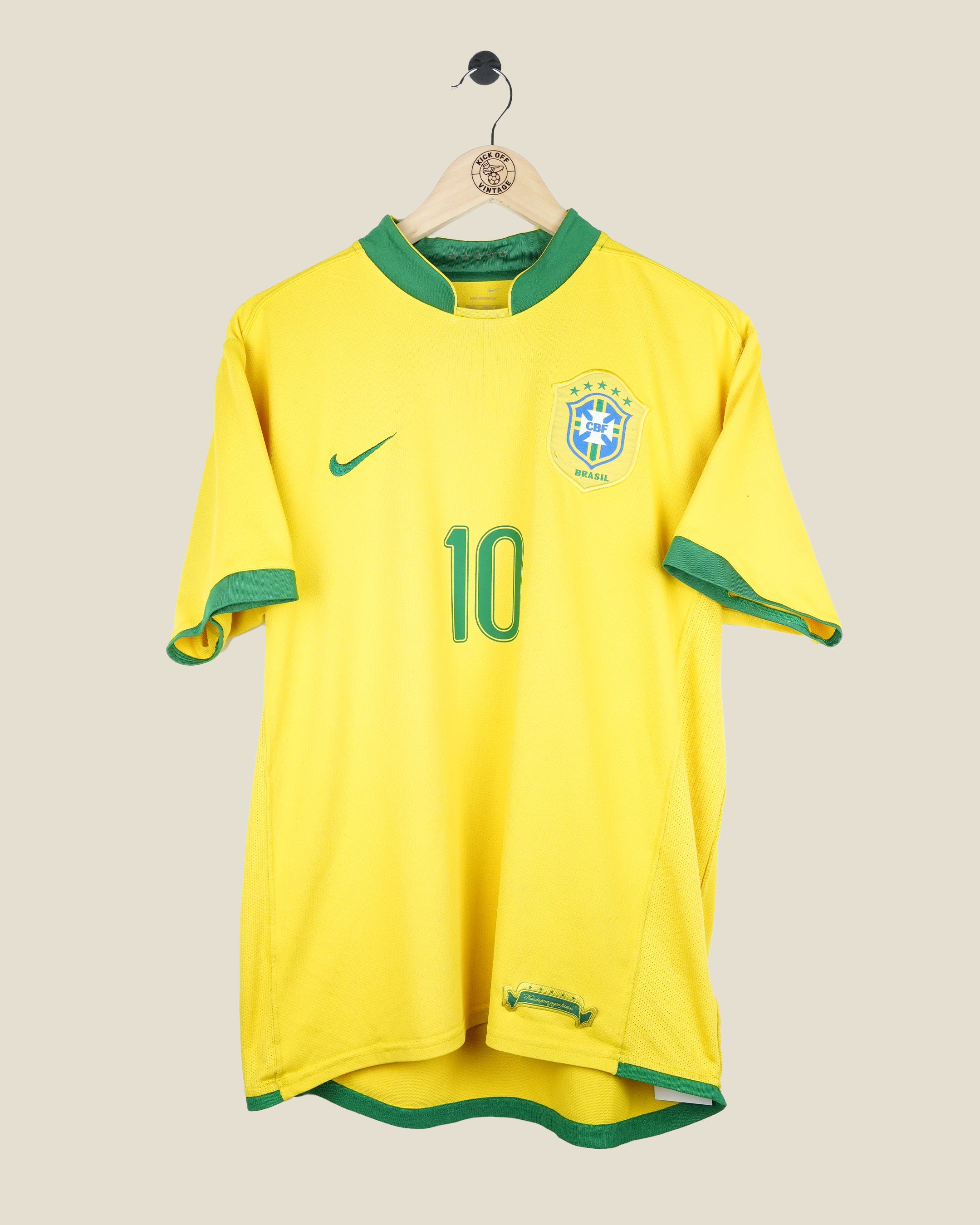 BRAZIL 2006 RONALDINHO HOME SHIRT (L) NIKE