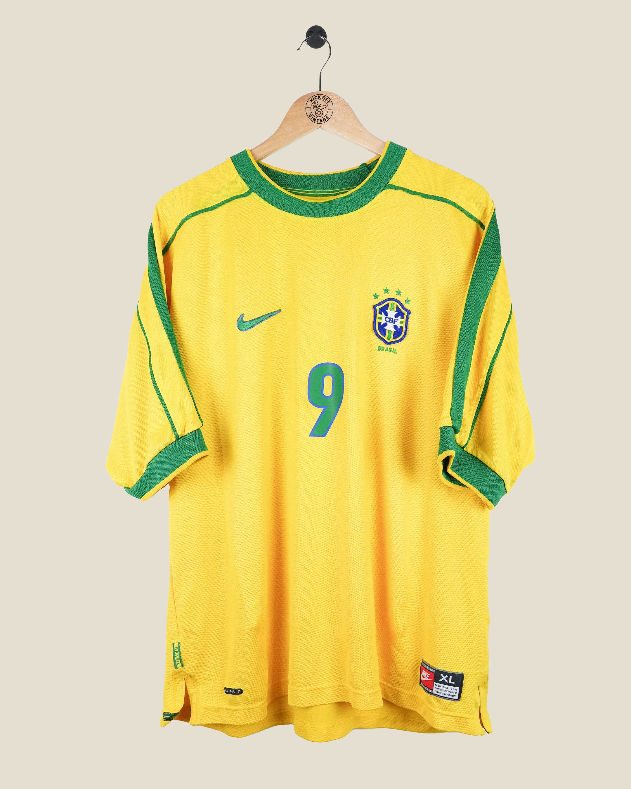 BRAZIL 1998 RONALDO HOME SHIRT (XL) NIKE