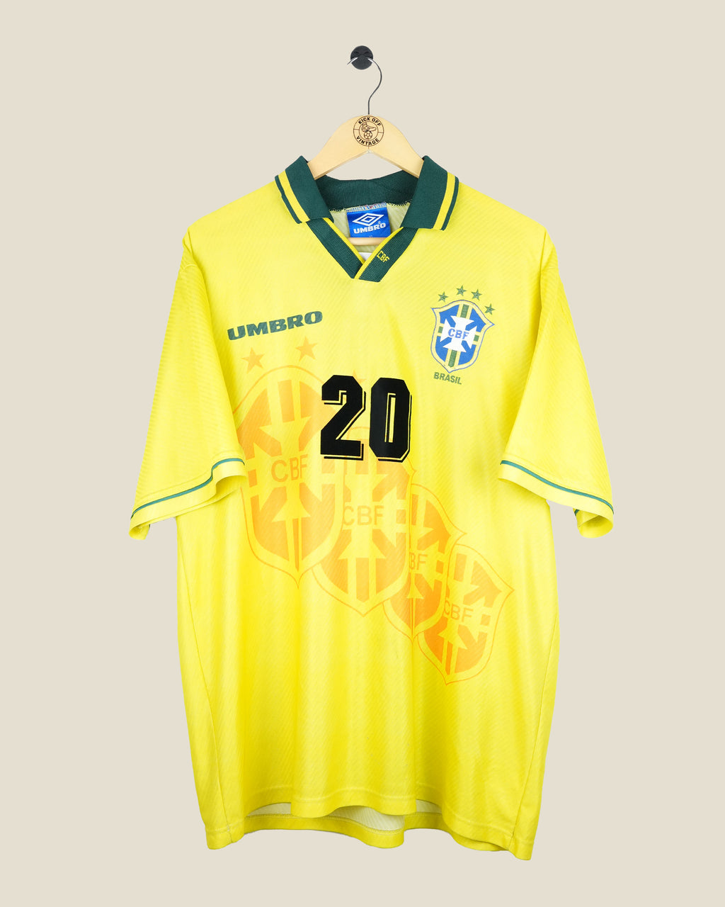 BRAZIL 1994 RONALDO HOME SHIRT (XL) UMBRO