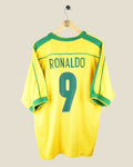 BRAZIL 1998 RONALDO HOME SHIRT (L) NIKE